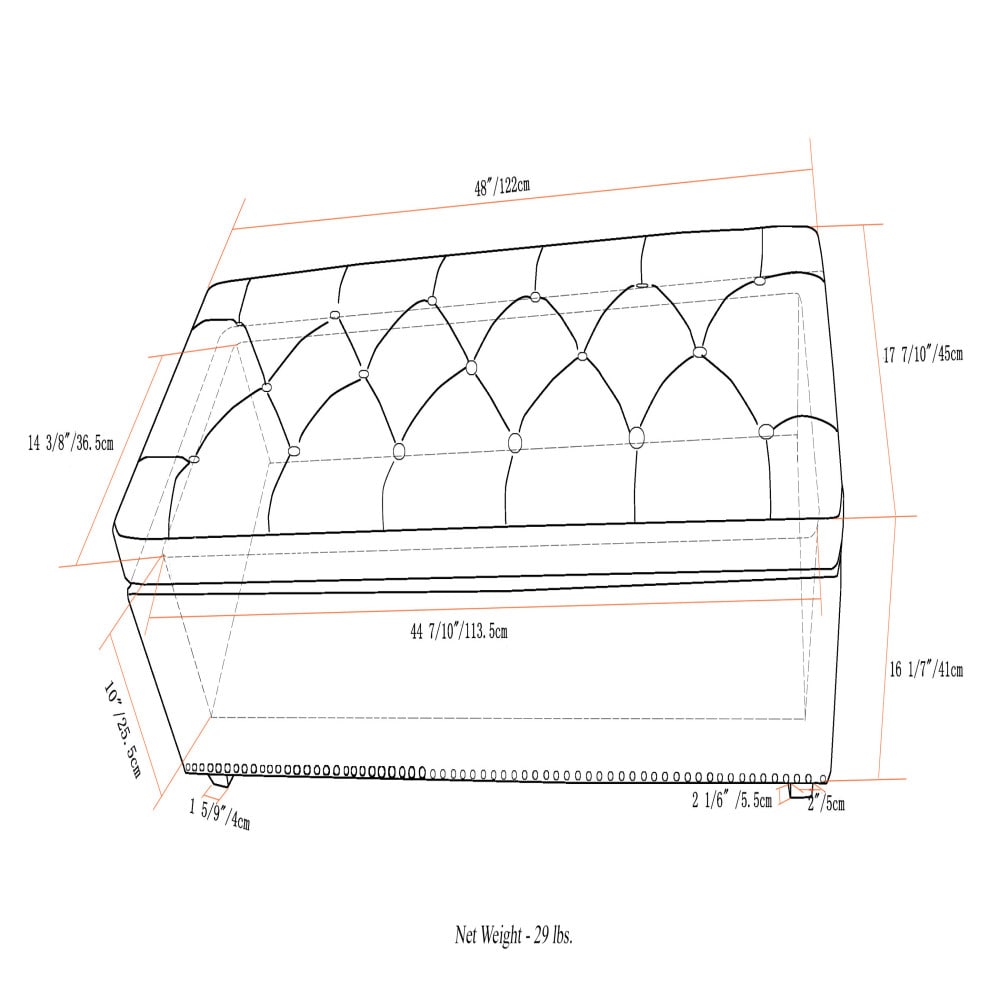 Simpli Home AXCOT-239-DBR Indoor-Ottomans - View #12