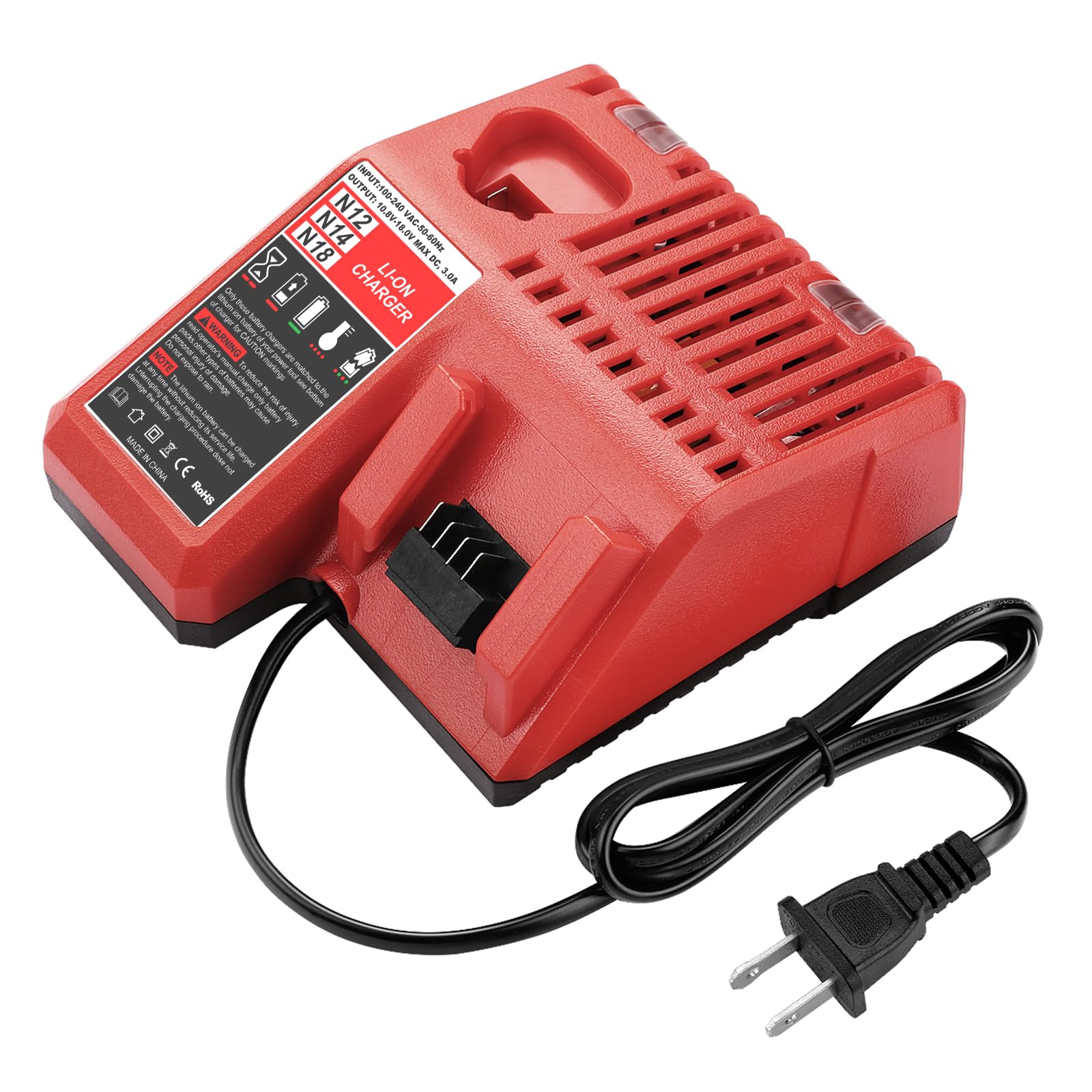 DYRCJ  18V power cell Charger Replacement for Mil Waukee 48 11 1815 48 11 1820 48 11 1828 Compatible with Mil Waukee 12V 18V Power Tools power