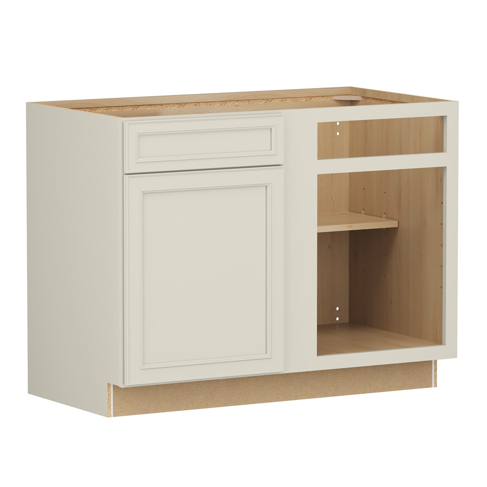 Shenandoah Irvington 45-in W x 34.5-in H x 24-in D Harbor Painted Blind Base Fully Assembled Cabinet Recessed Panel Miter