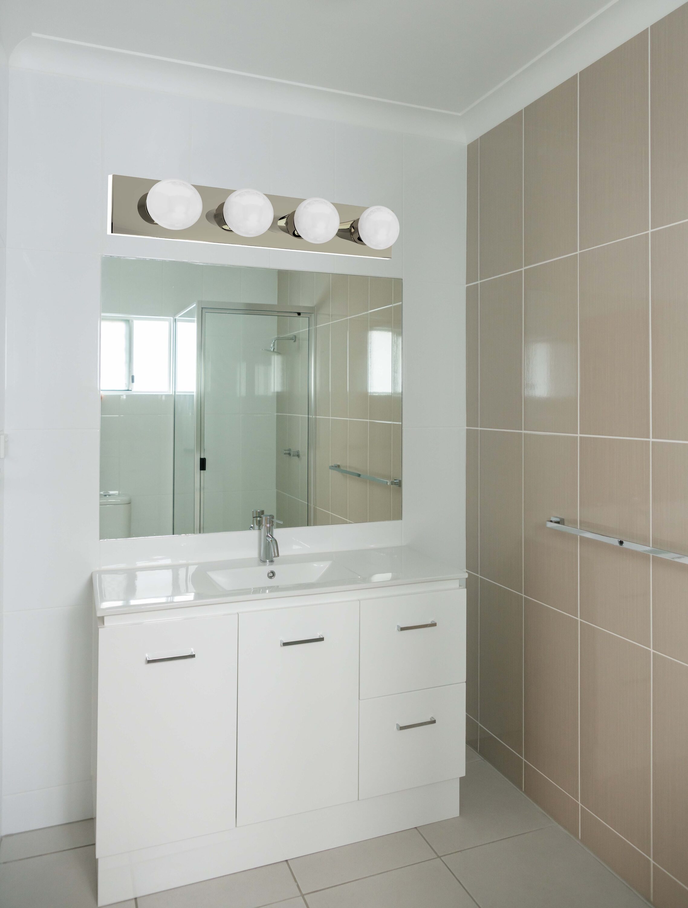 Brushed Nickel 24" Modern Bathroom Vanity Light