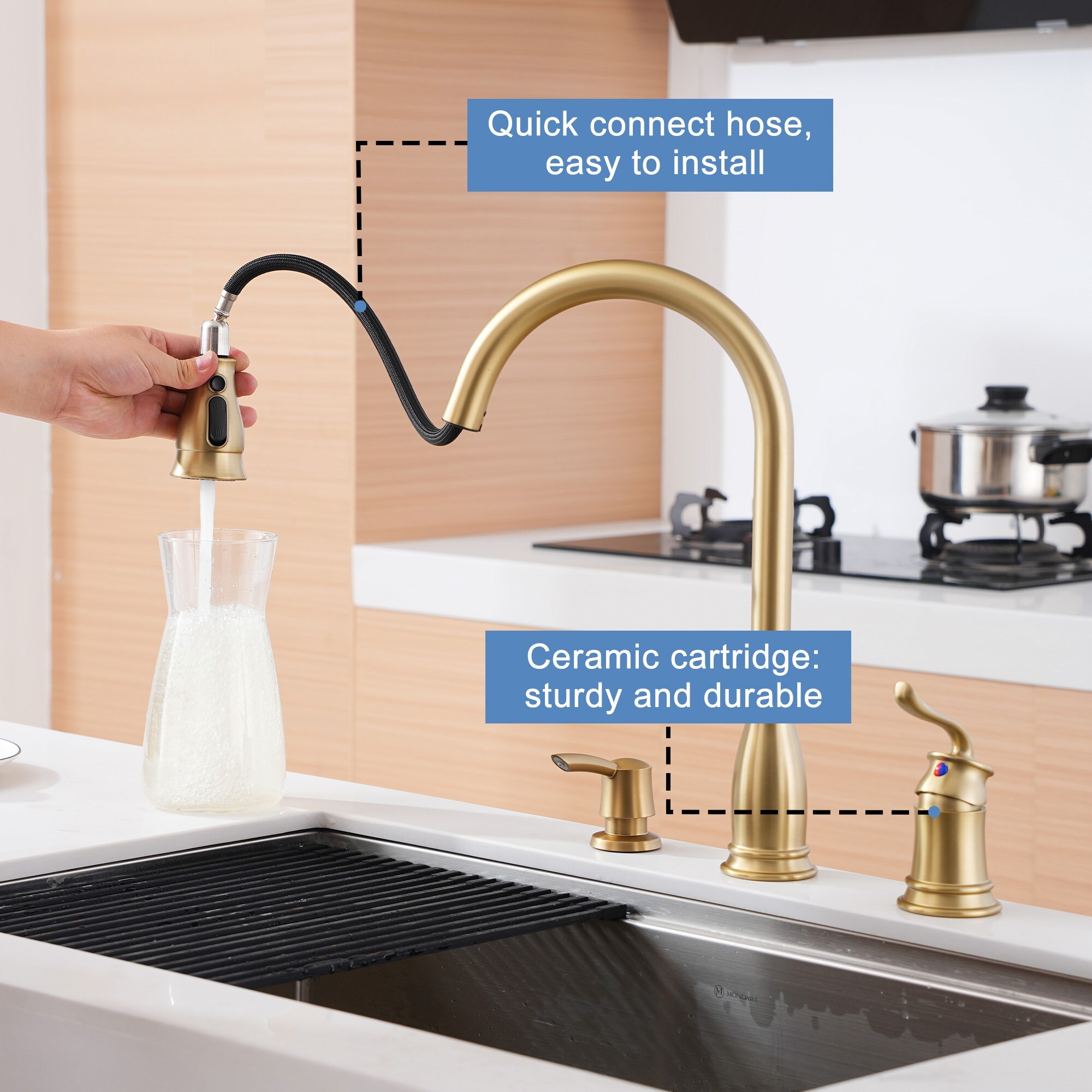 Mondawe MO-DT89001LSJ Kitchen-Faucets - View #11
