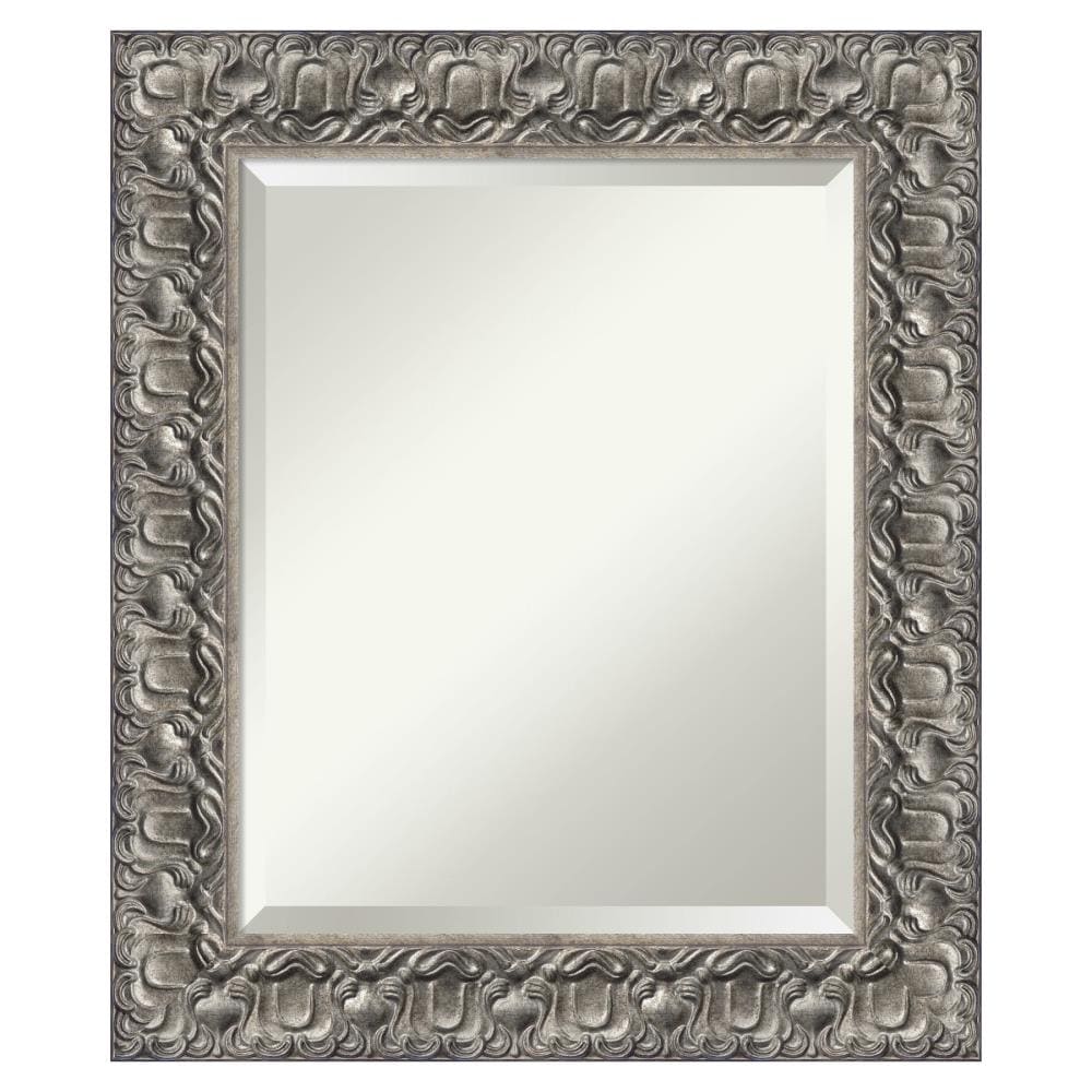 Arlington Ornate Small Wall Mirror - Antique Silver