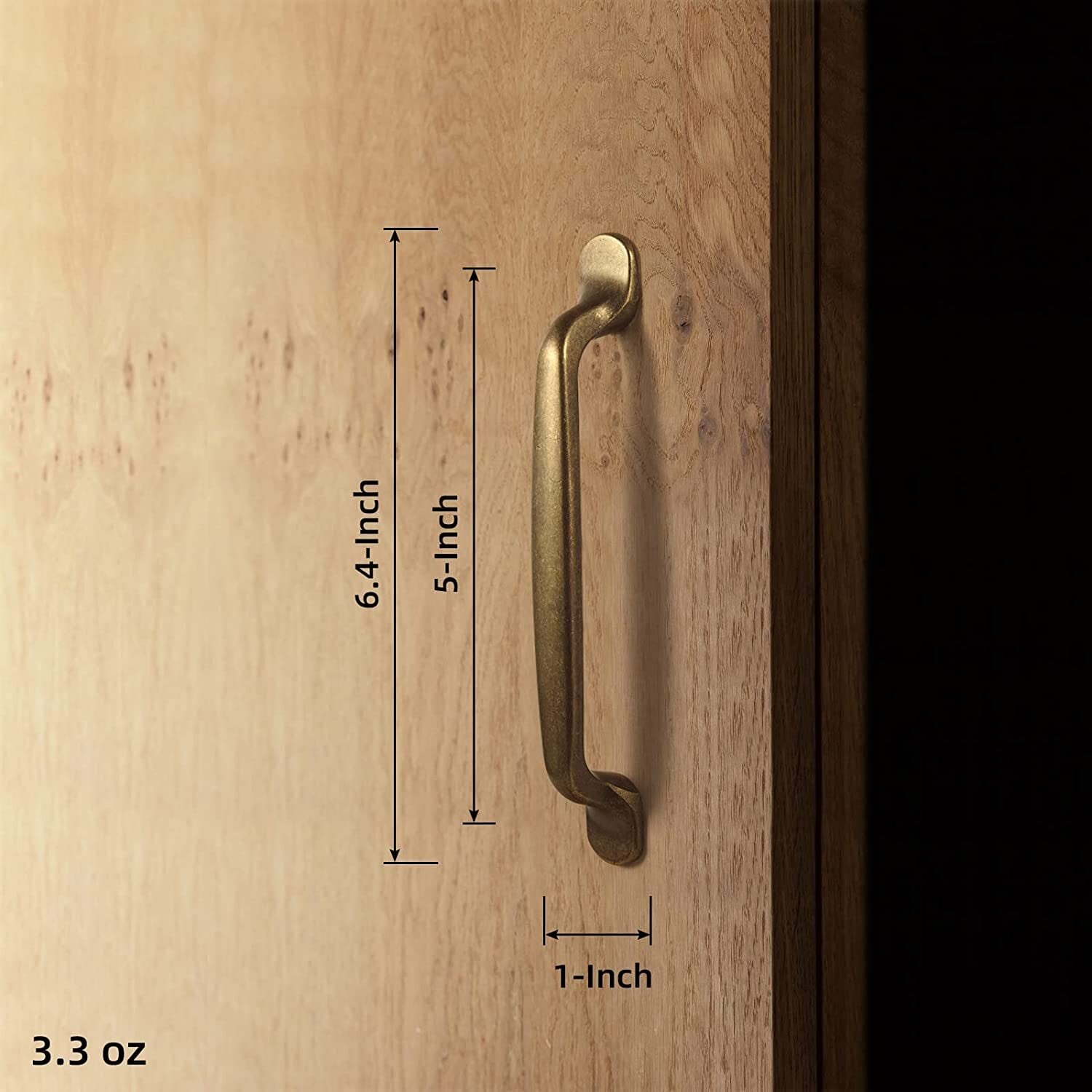Antique Brass 5-Inch Arch Cabinet Bar Pull