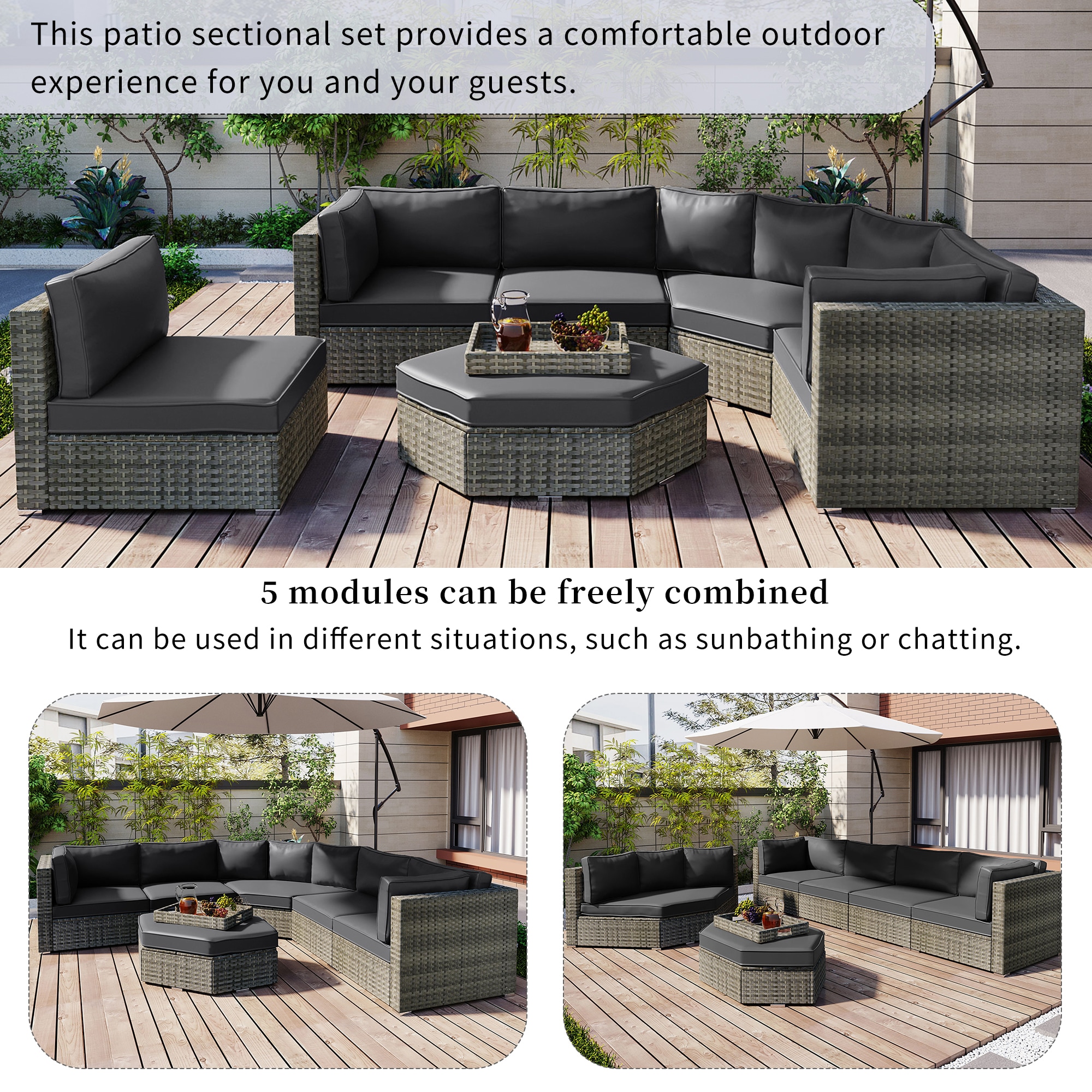 Forclover ALUS-375GR Patio-Conversation-Sets - View #5