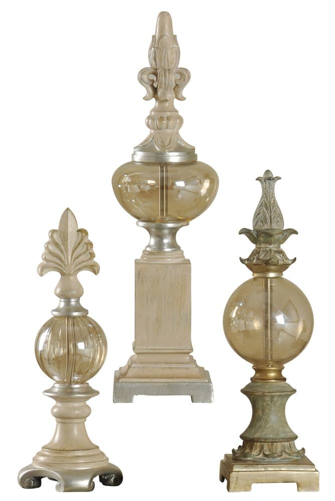 StyleCraft Home Collection AC821040DS 21.5-in Canton Polyresin and Glass Tabletop Decoration