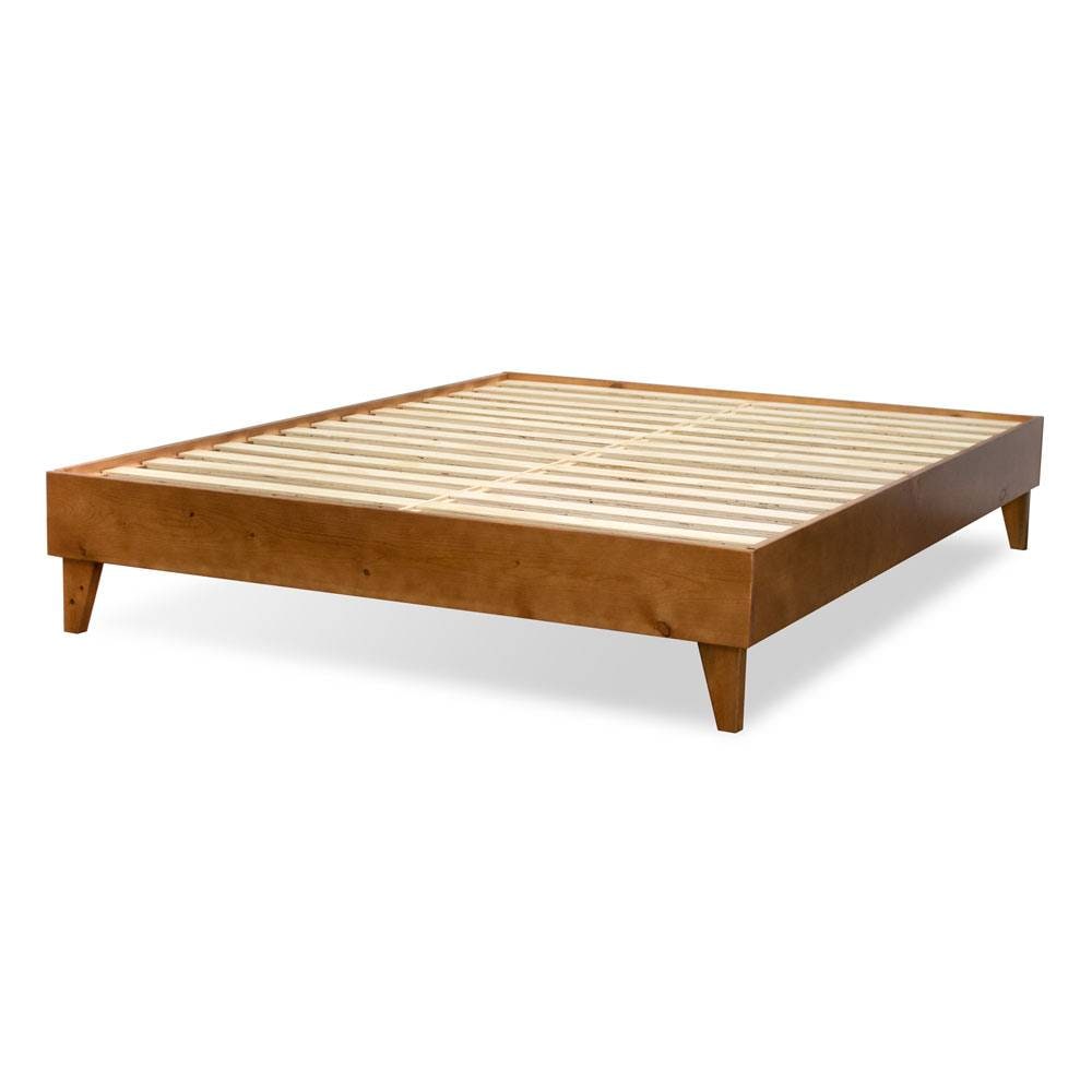 Eluxury Almond Full Bed Frame In The, King Size Pine Wood Platform Bed Frame