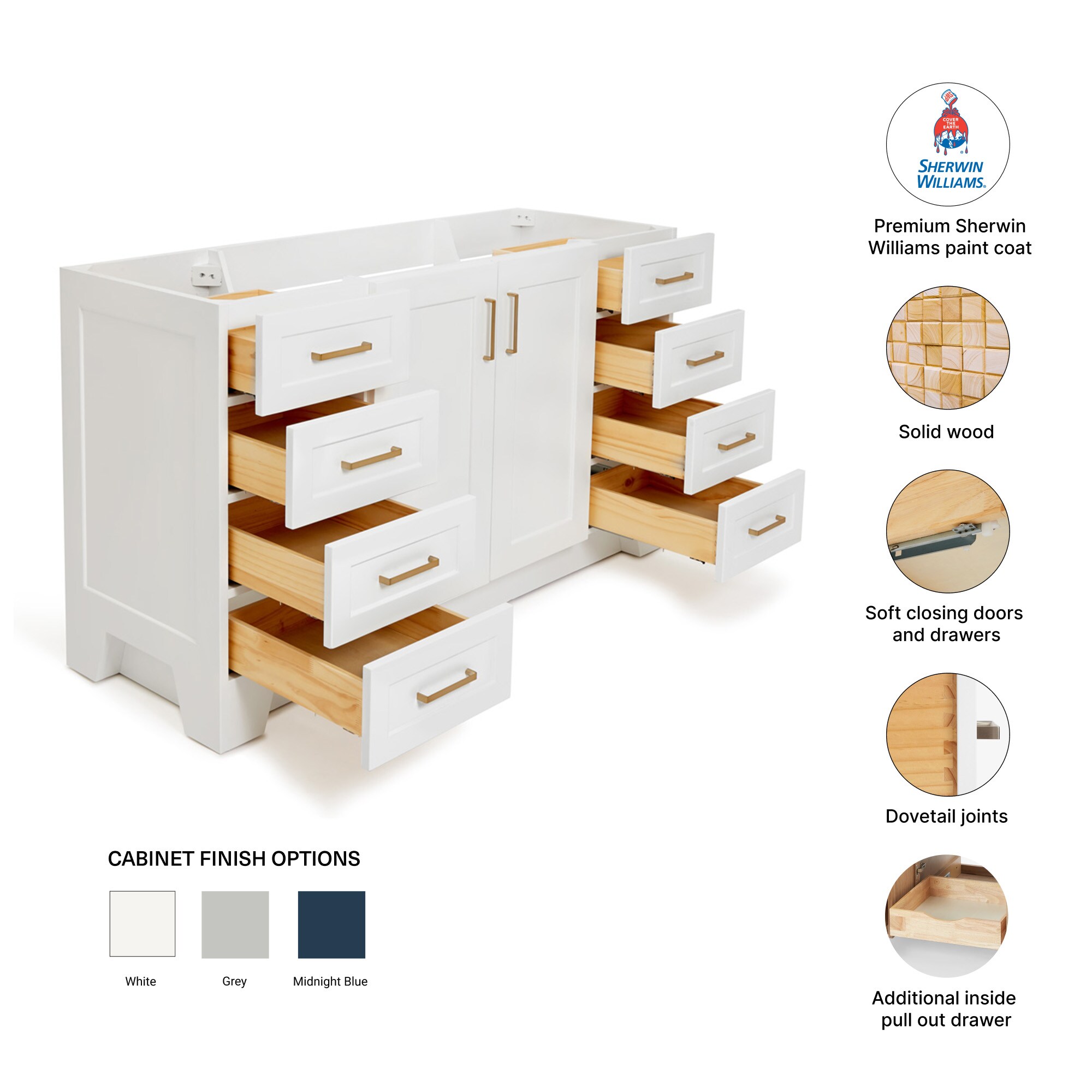 ARIEL Q060S-BC-WHT vanities - View #4