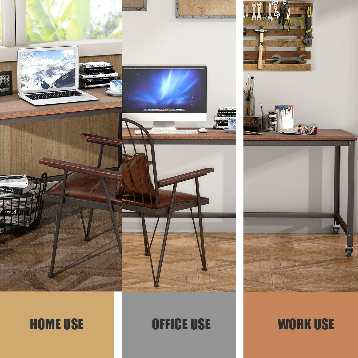 Tribesigns Hoga1035 23.6-in Brown Modern/Contemporary Computer