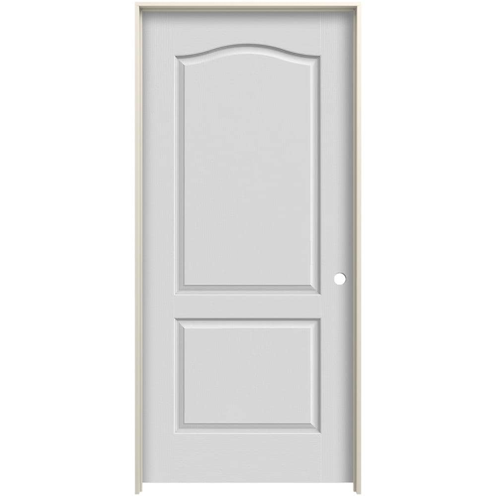 JELD WEN Camden 32 in x 80 in Fog 2 panel Arch Top Hollow Core