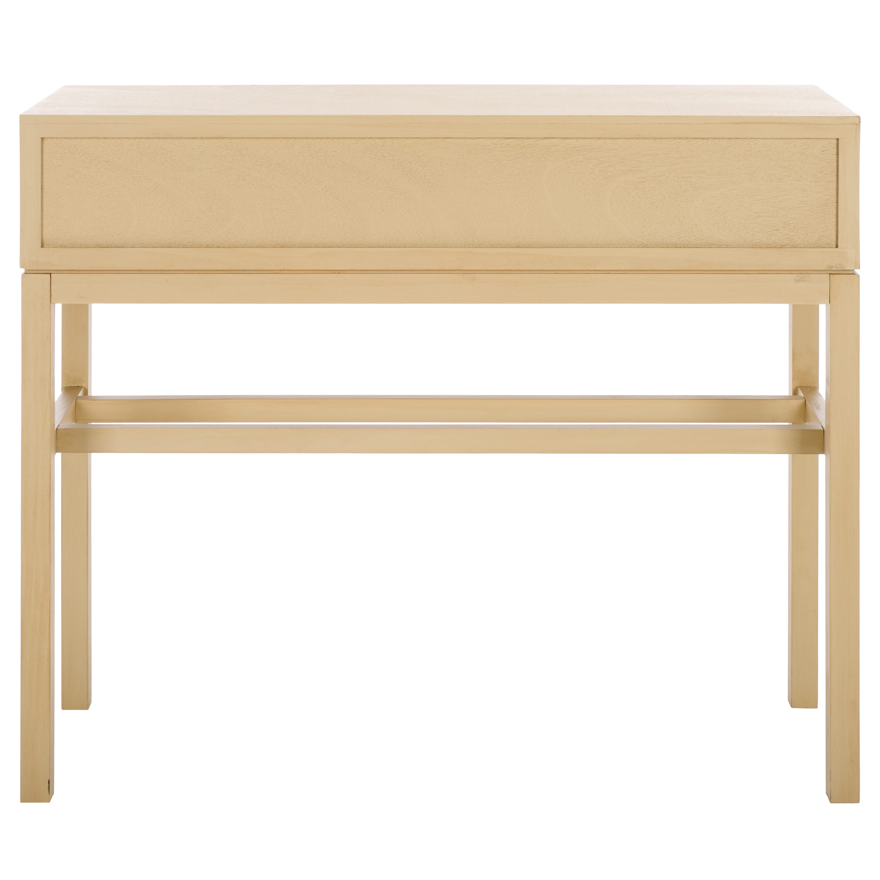 Ajana Natural Wood and Metal 2-Drawer Console Table