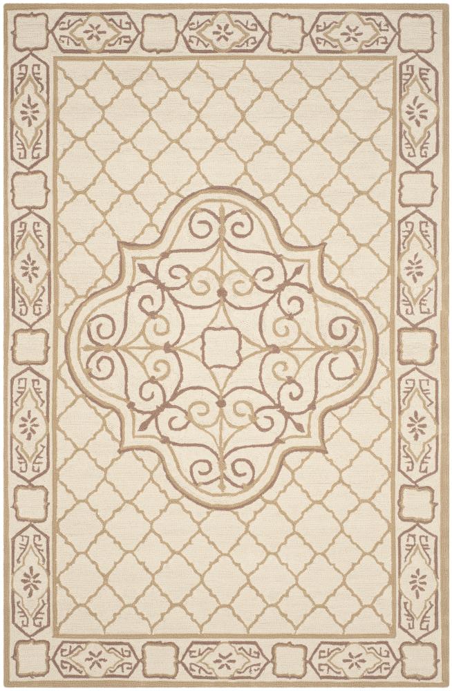 Safavieh EZC729C-6 Easy Care Ordu 6 x 9 (ft) Loomed Polypropylene Ivory/Gold Rectangular Indoor Floral/Botanical Area rug