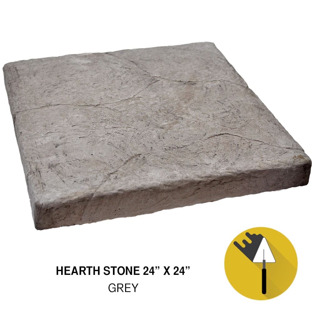 M-Rock Hearth Cap Stone 24 x 24 Gray 4-sq ft Gray Stone Veneer in the ...