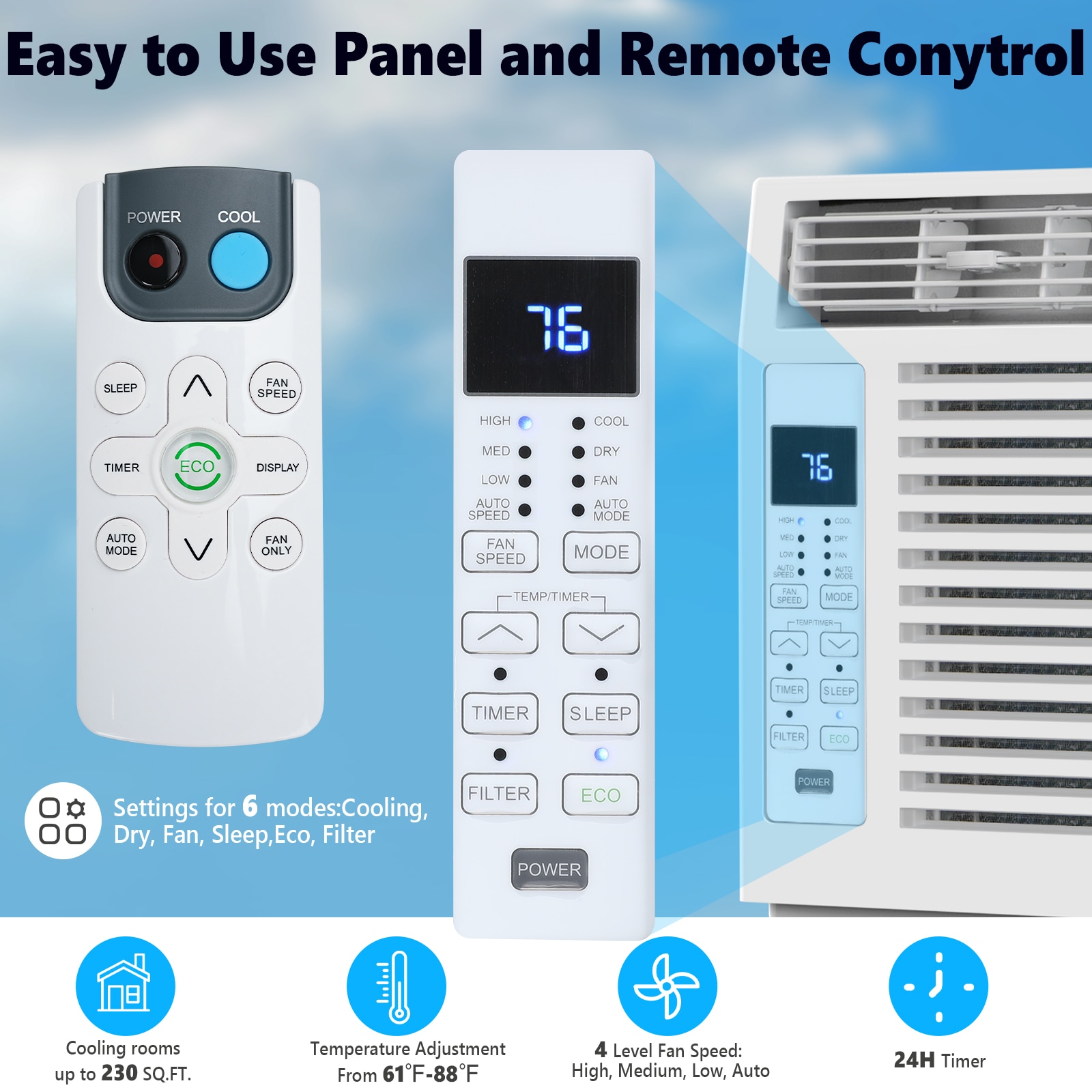 COWSAR LSA8505WAC5K Window-Air-Conditioners - View #2