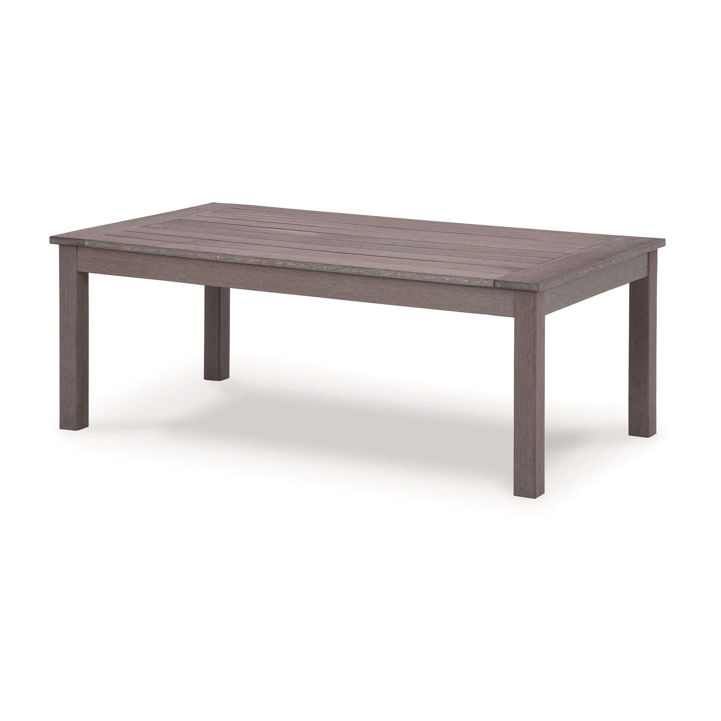 Weatherwood Rectangular Outdoor Coffee Table in Dark Brown