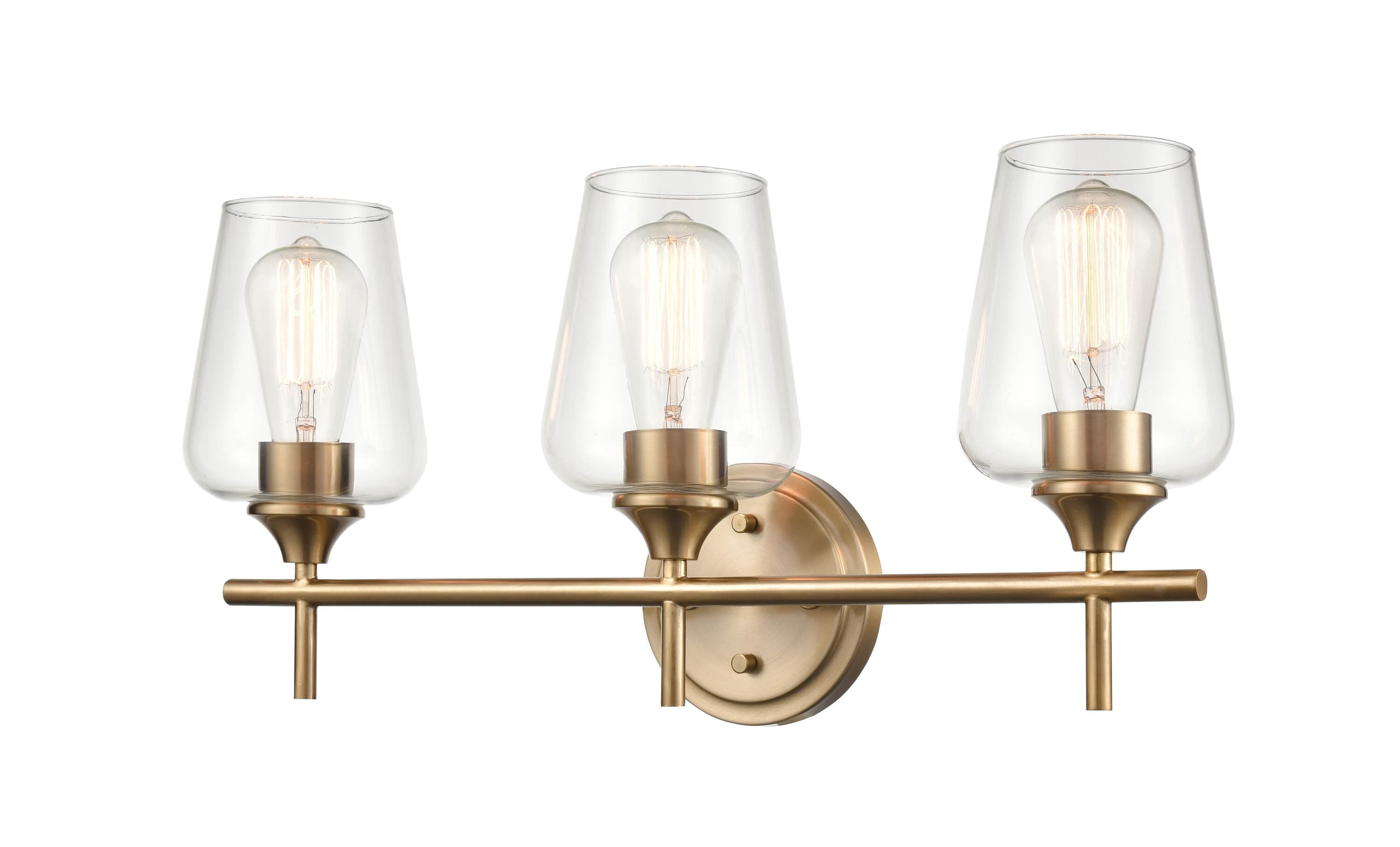 Millennium Lighting 9703-MG Ashford 22-in 3 -Light Brushed Gold Transitional Vanity light