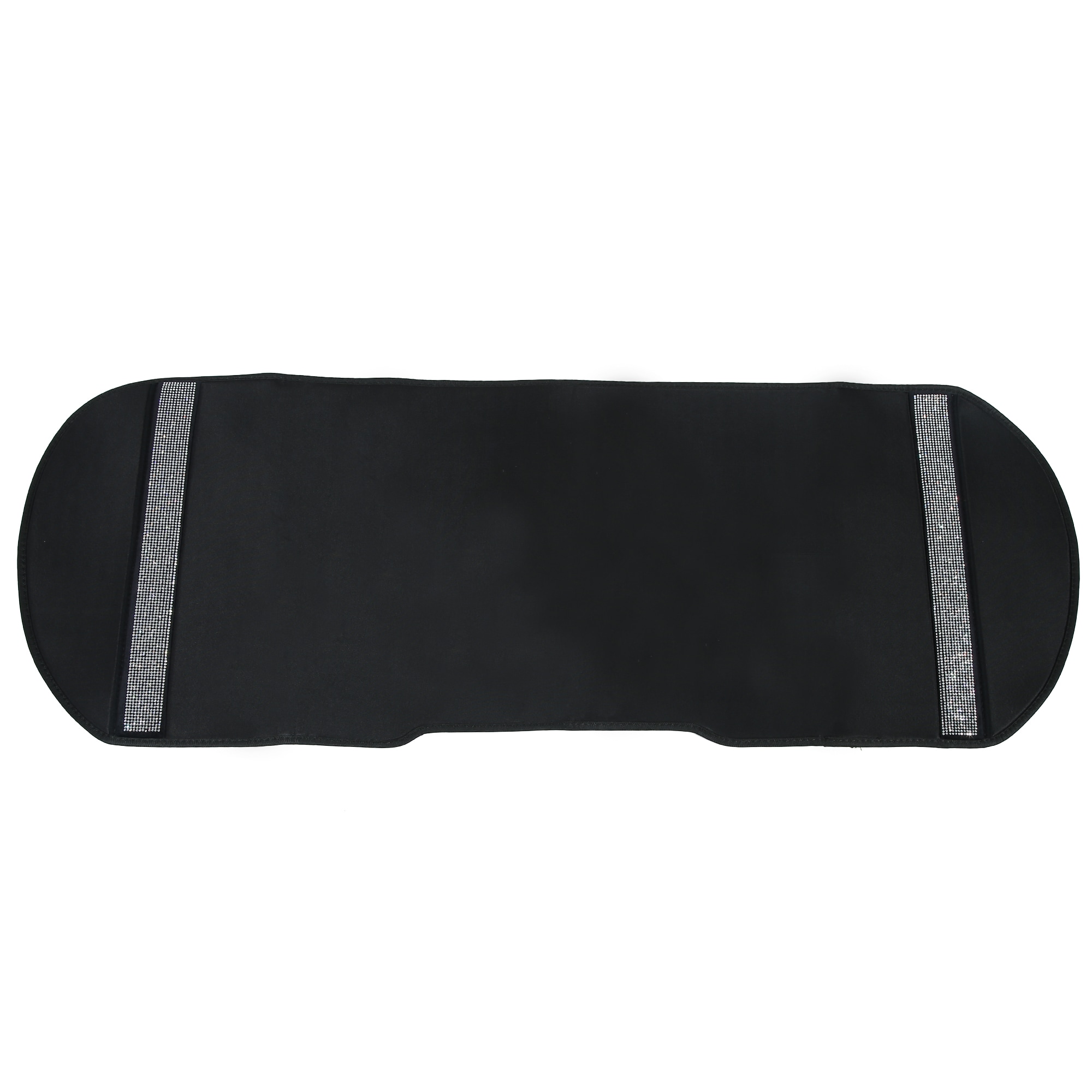 Unique Bargains S25112102UX1729 Bling Auto Car Rear Back Seat Covers Protector Pad Mat Bottom Mesh Cushion Faux Leather Universal Fit for Cars Silver Tone