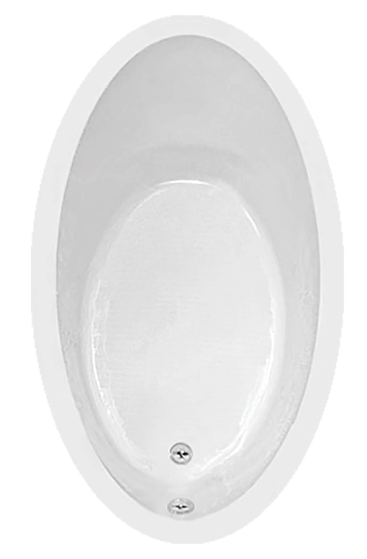 Mansfield 6517550000 Pro-Fit Builder Series 36-in x 60-in White Acrylic Oval Drop-in and undermount Soaking bathtub ( Reversible Drain )