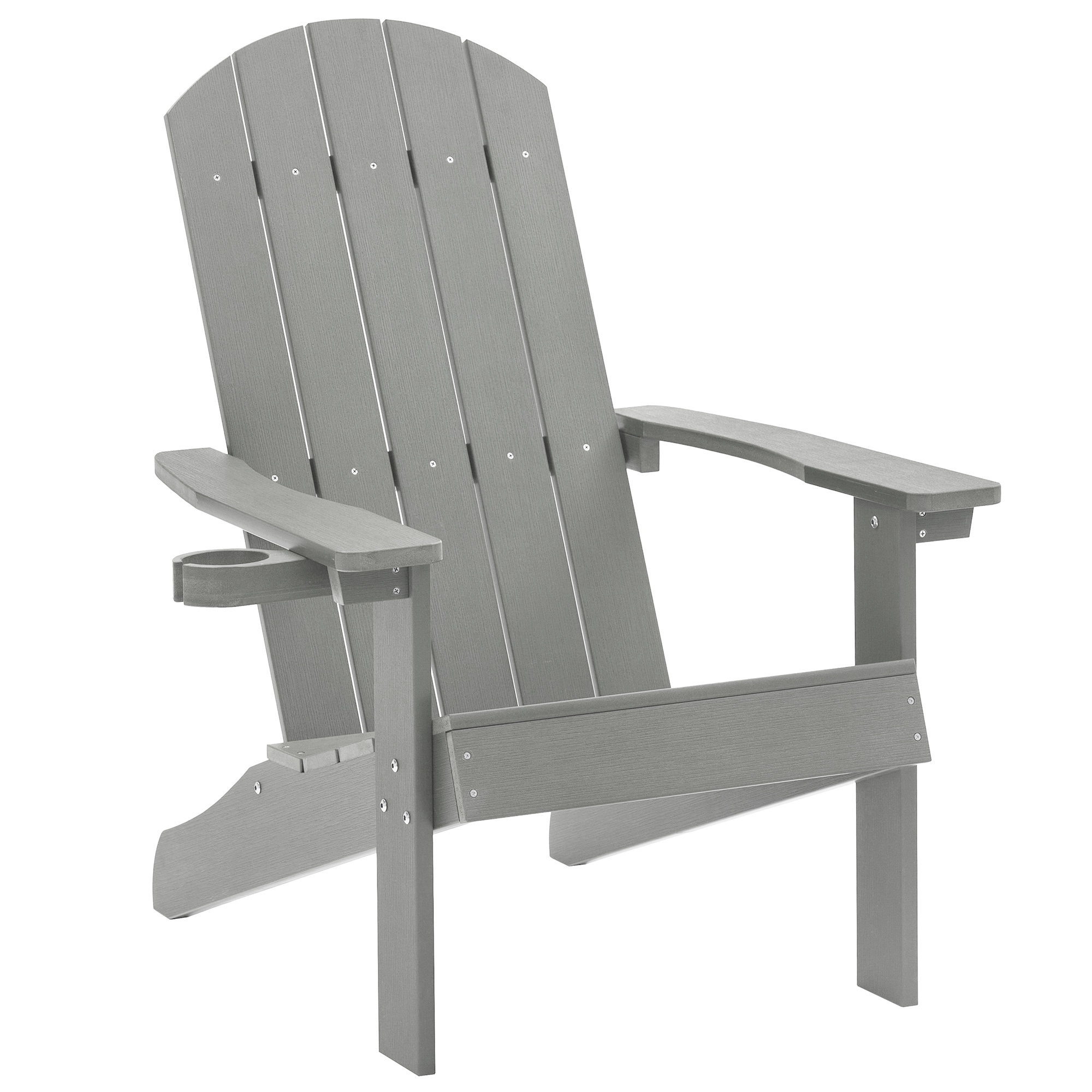 ACEGOSES Adirondack Chair Light Gray Hdpe Frame Stationary Adirondack   61682020 