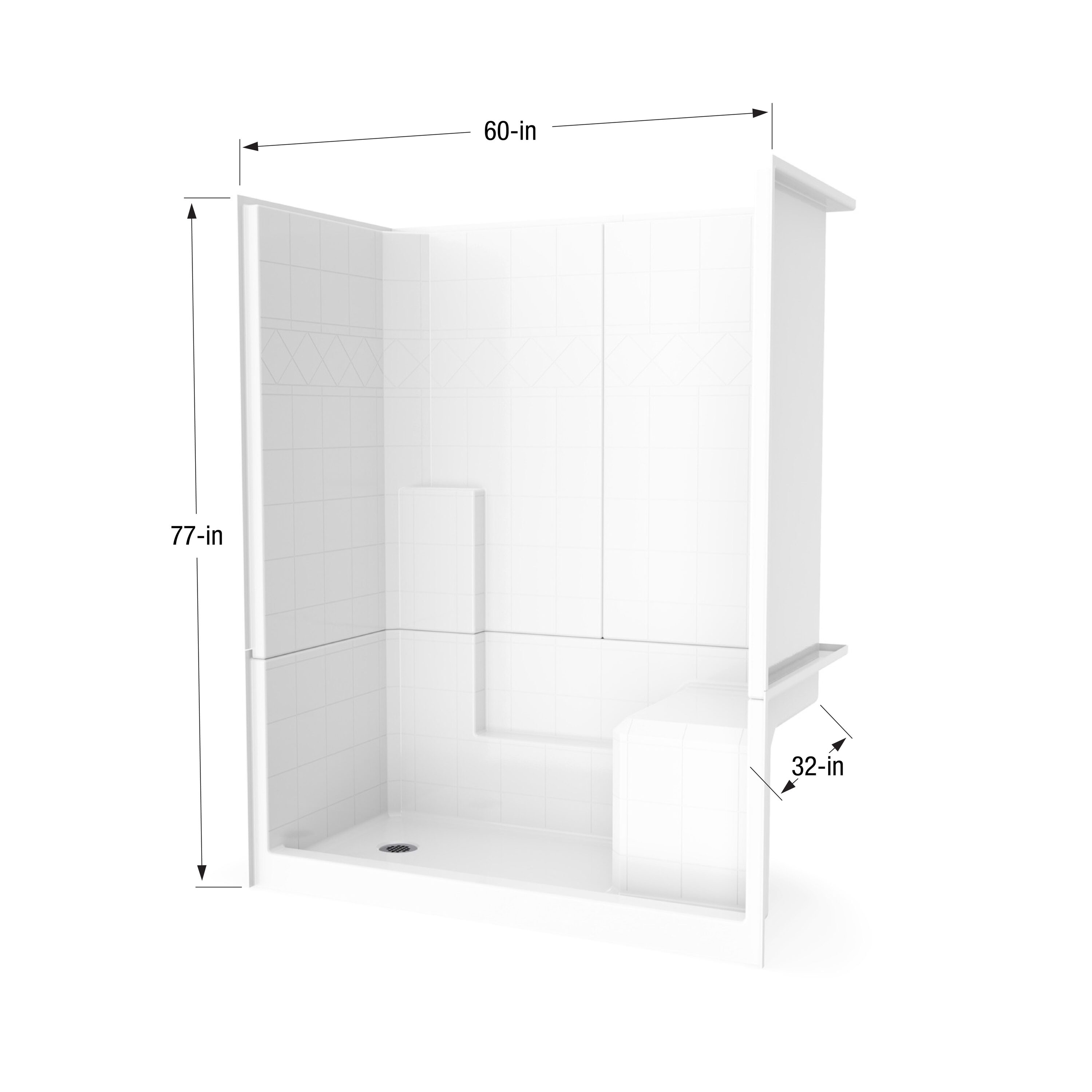Laurel Mountain LM6032SH1S3PRWM1 Alcove-Shower-Kit - View #6