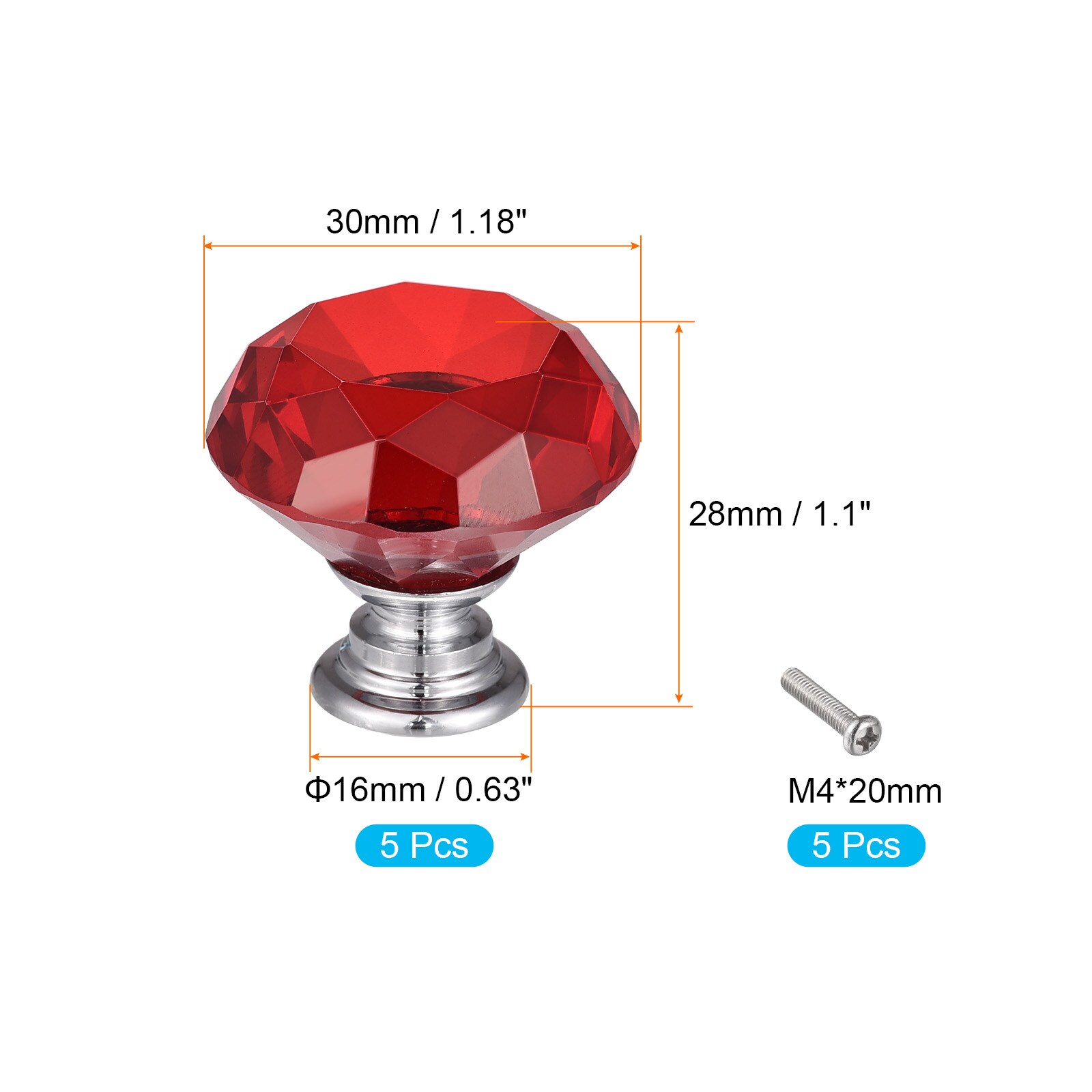 Unique Bargains S25093002UX0947 Cabinet-Knobs - View #2