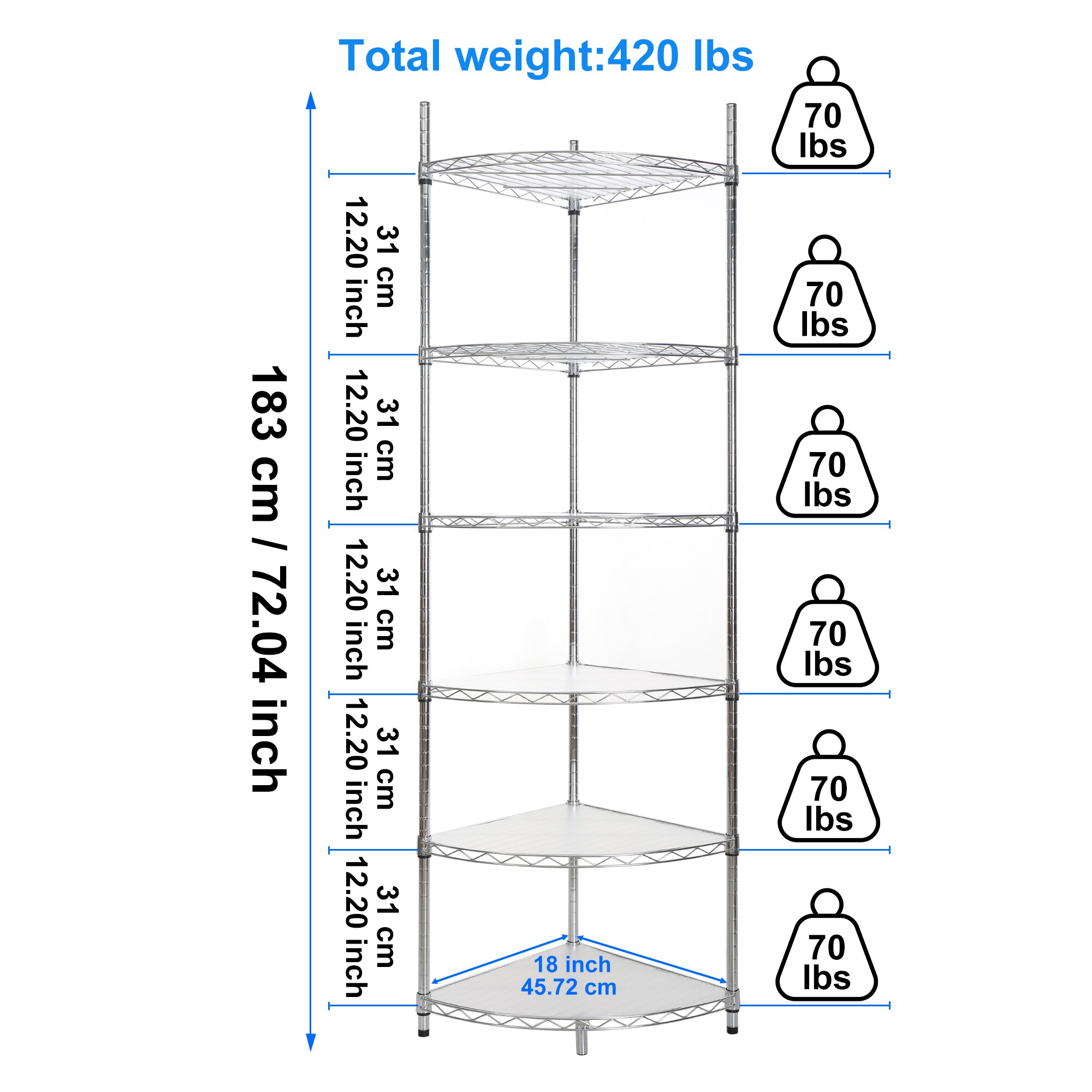 Gaierptone CRX7WIYTKJ7 Free-Standing-Shelving - View #9