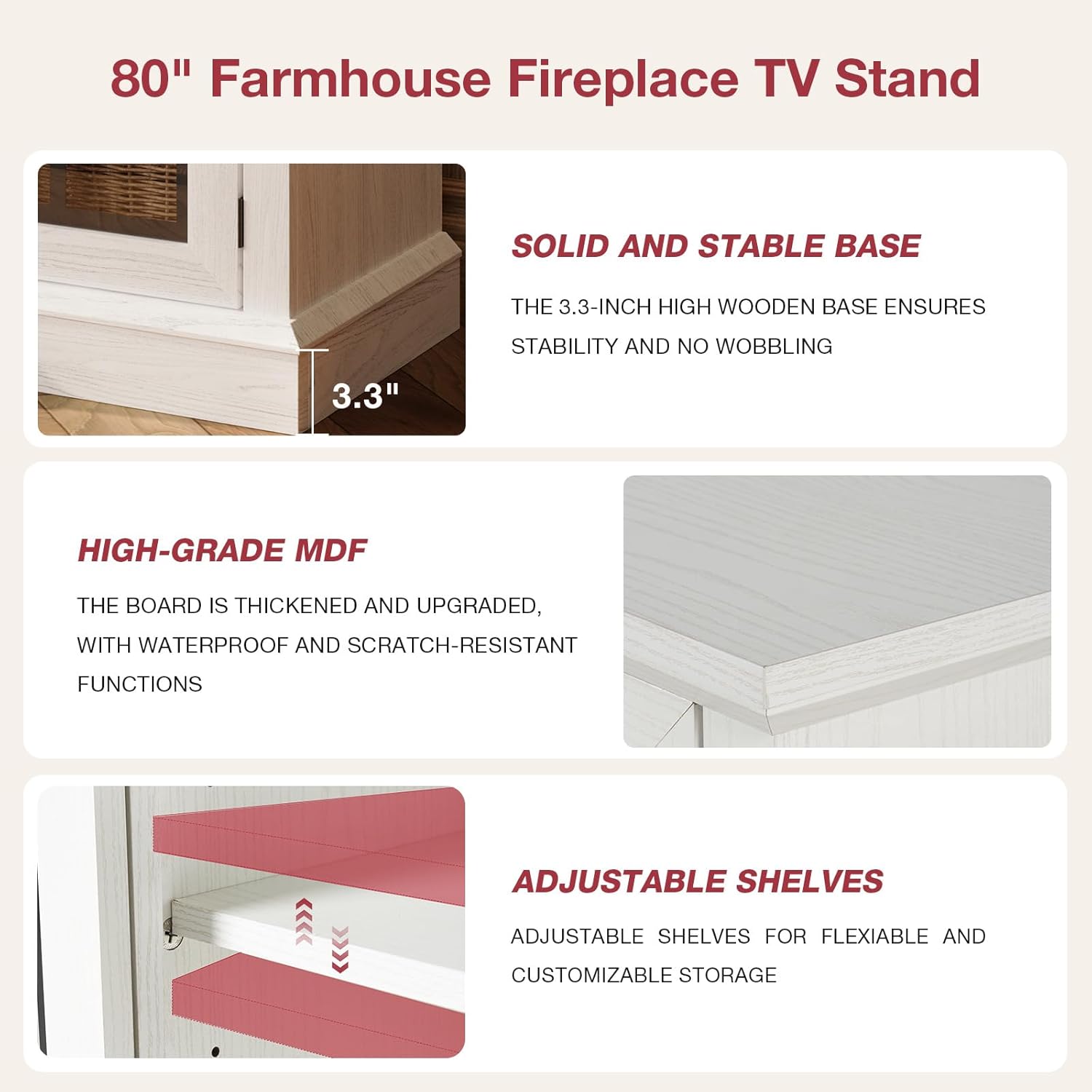 Bapipro TE34A80WB Electric-Fireplaces - View #7