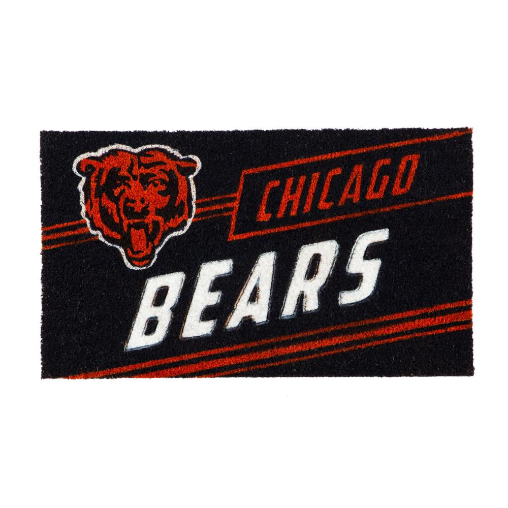 Team Sports America 2RMP3805 Chicago Bears 2-ft x 3-ft Interlocking Orange Coir Rectangular Outdoor Decorative Sports Door mat