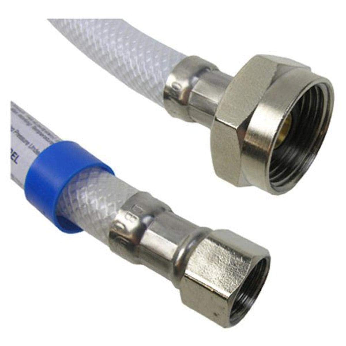 LASCO  10-2613 12-inch Braided Vinyl Toilet Supply 3/8-inch Compression to 7/8-inch Ballcock
