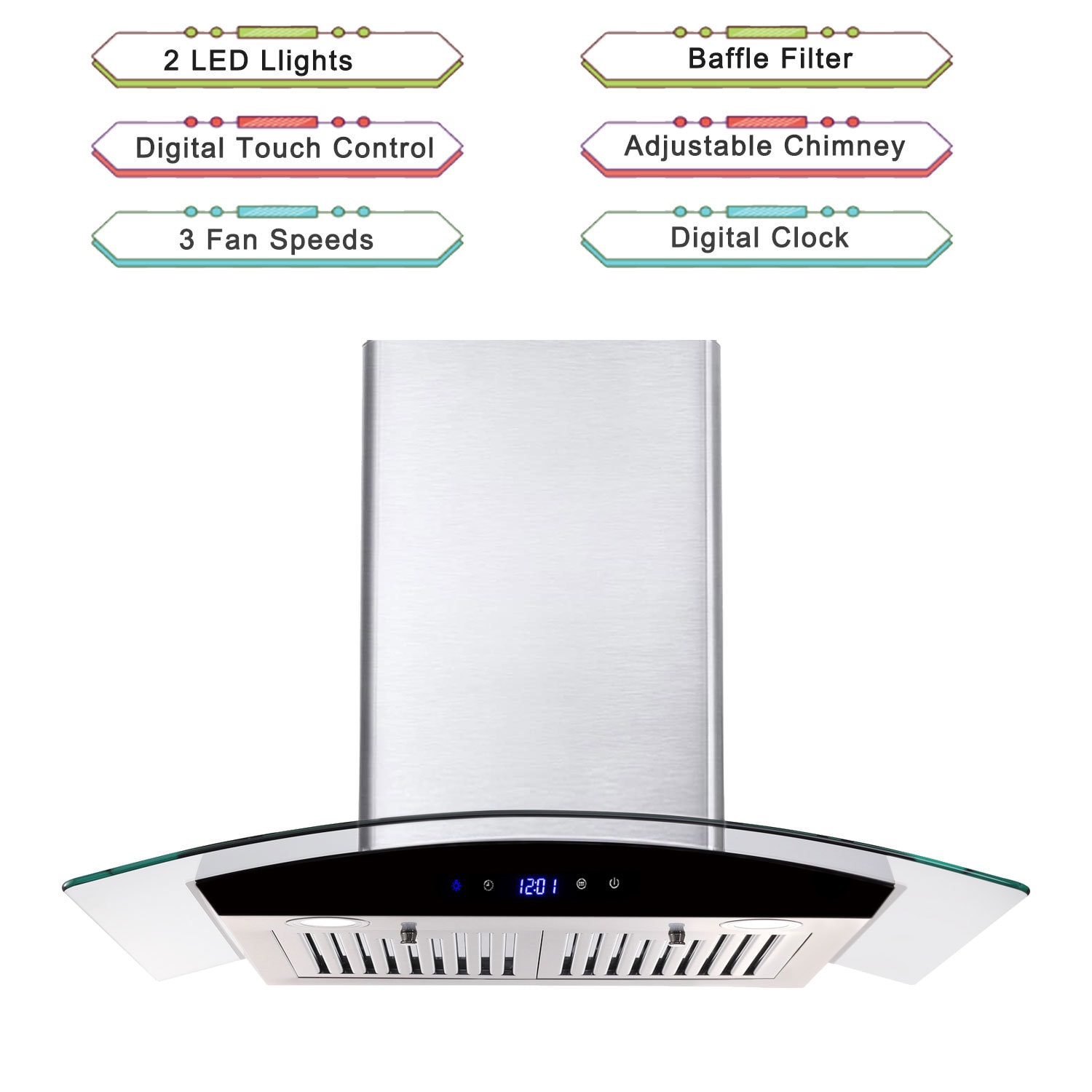 Kahomvis GEHT-DOQP-6XG Wall-Mounted-Range-Hoods - View #6