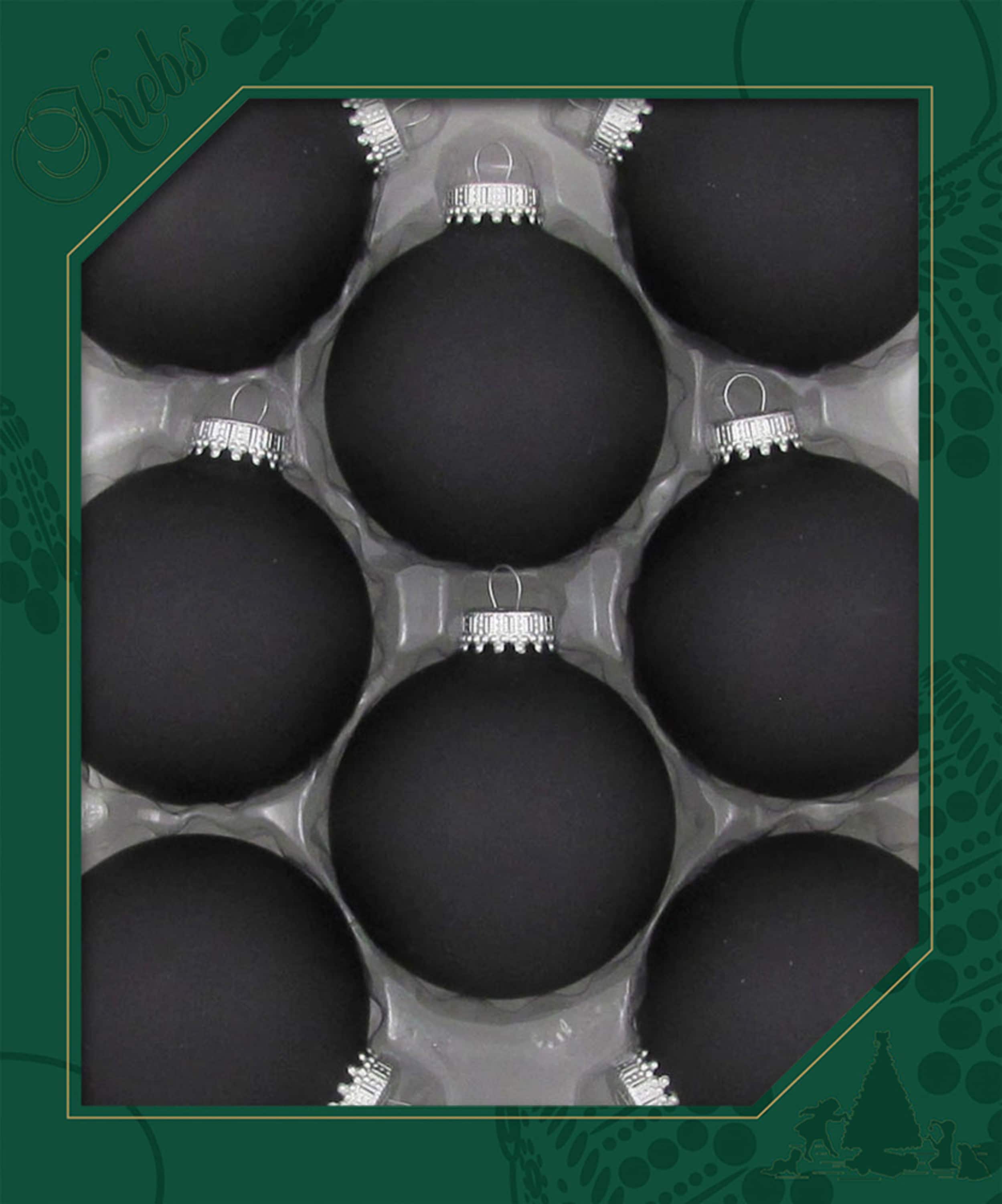 Krebs KBX83444 8 -Pack Black Standard Indoor Ornament set