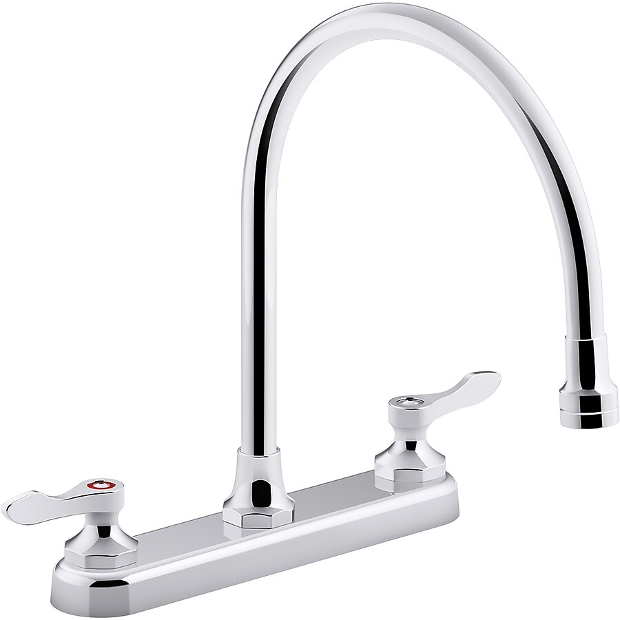KOHLER Triton Bowe Polished Chrome 2-Handle Deck-Mount Low-Arc Handle Kitchen Faucet (Deck Plate Included) KOHLER Triton Bowe Polished Chrome 2-Handle Deck-Mount Low-Arc Handle Kitchen Faucet (Deck Plate Included)