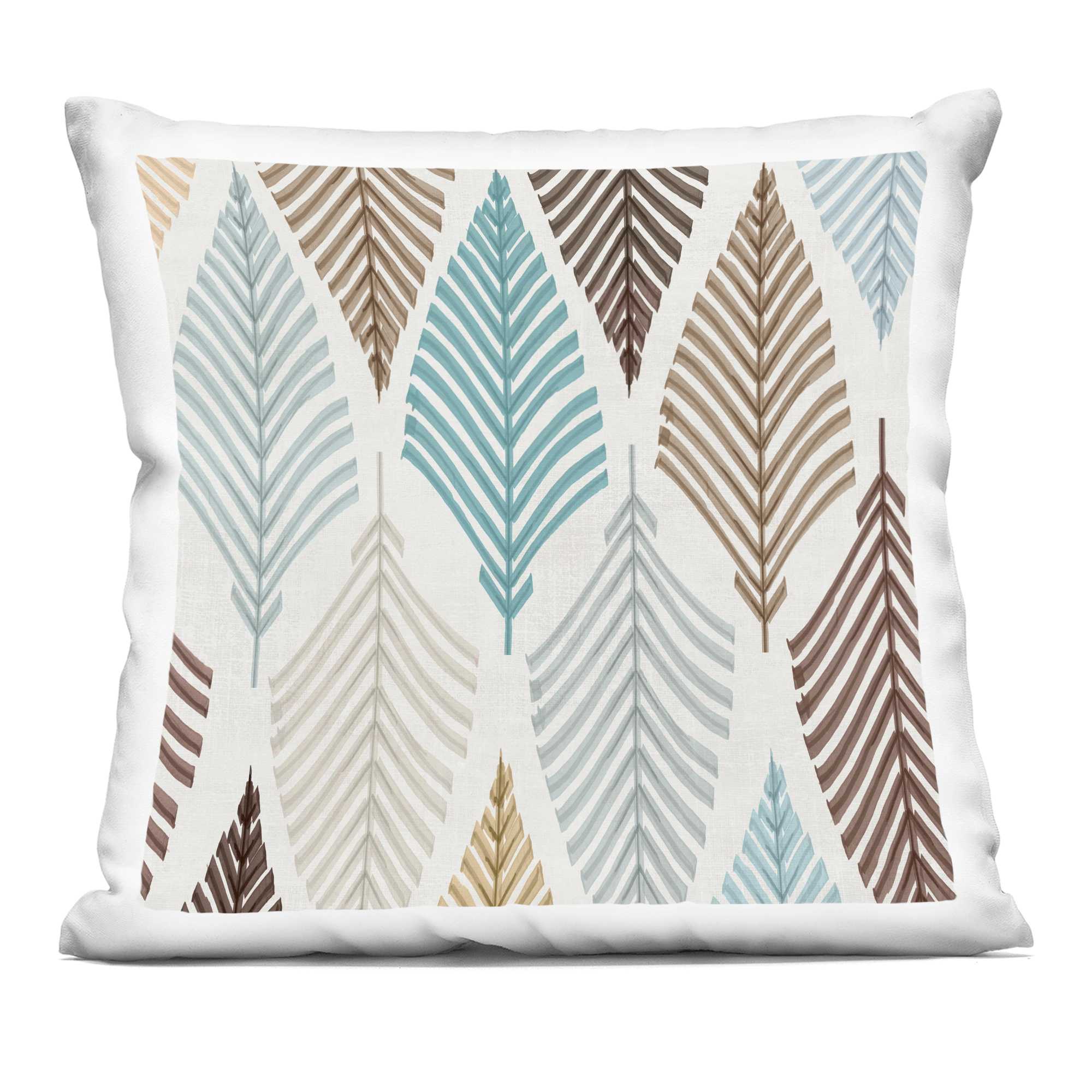 Stupell Industries PLQ-222-SQW-18X18 Leaf And Stem Pattern Decorative Printed Throw Pillow design by Eli Jones 18 x 18