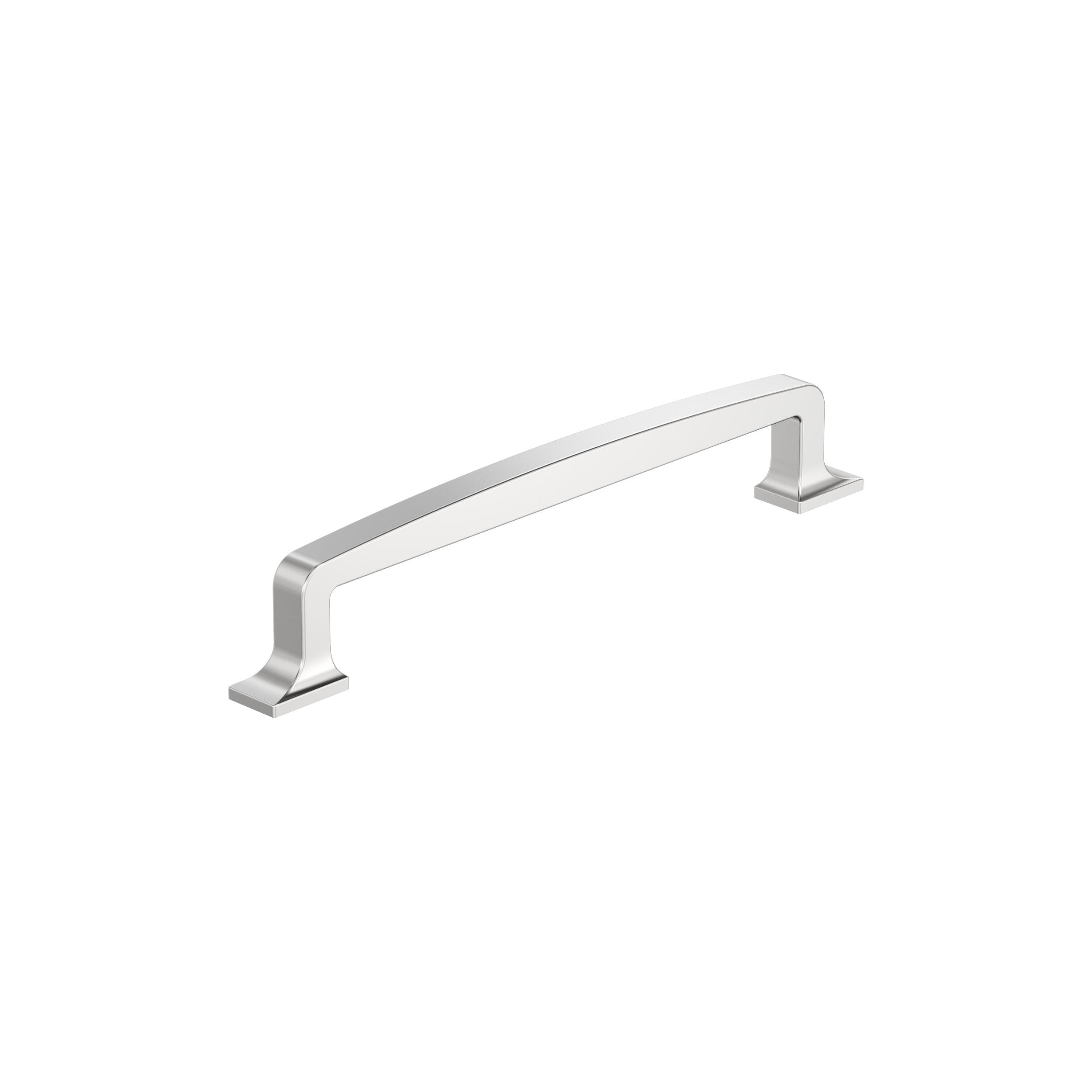 Polished Chrome Modern Cabinet Drawer Pull with Mounting Hardware