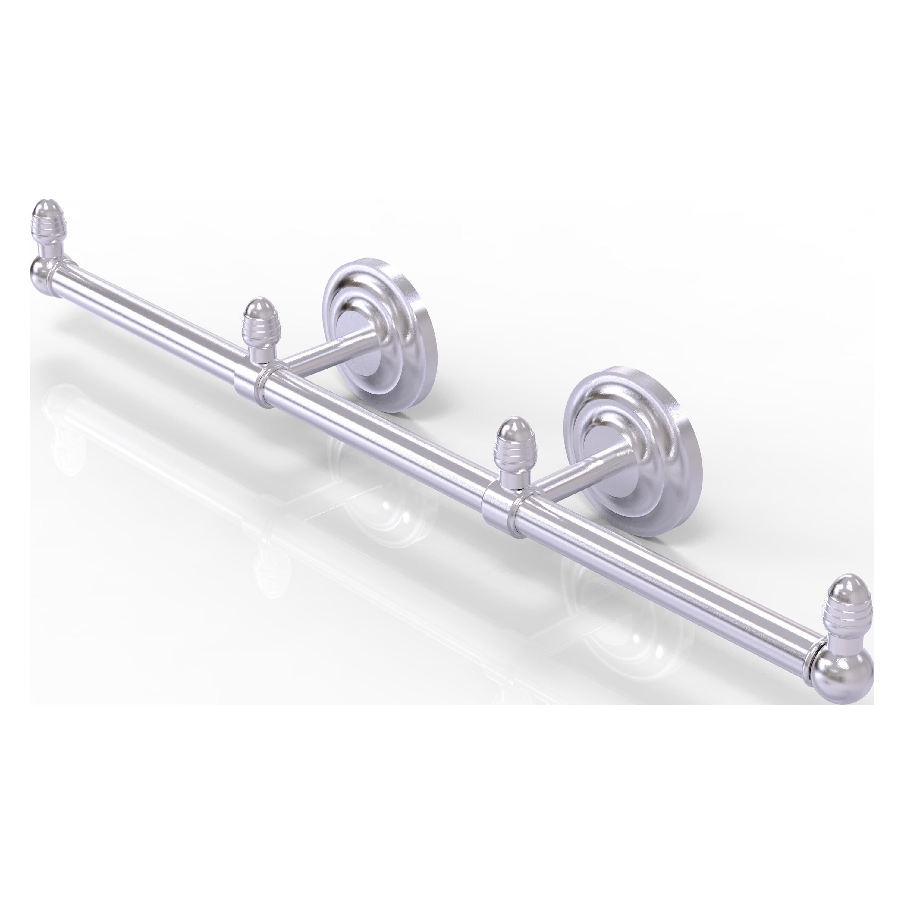 Allied Brass BPQN-HTB-3-SCH Que New 22-in double Satin Chrome Wall mount Double Towel Bar