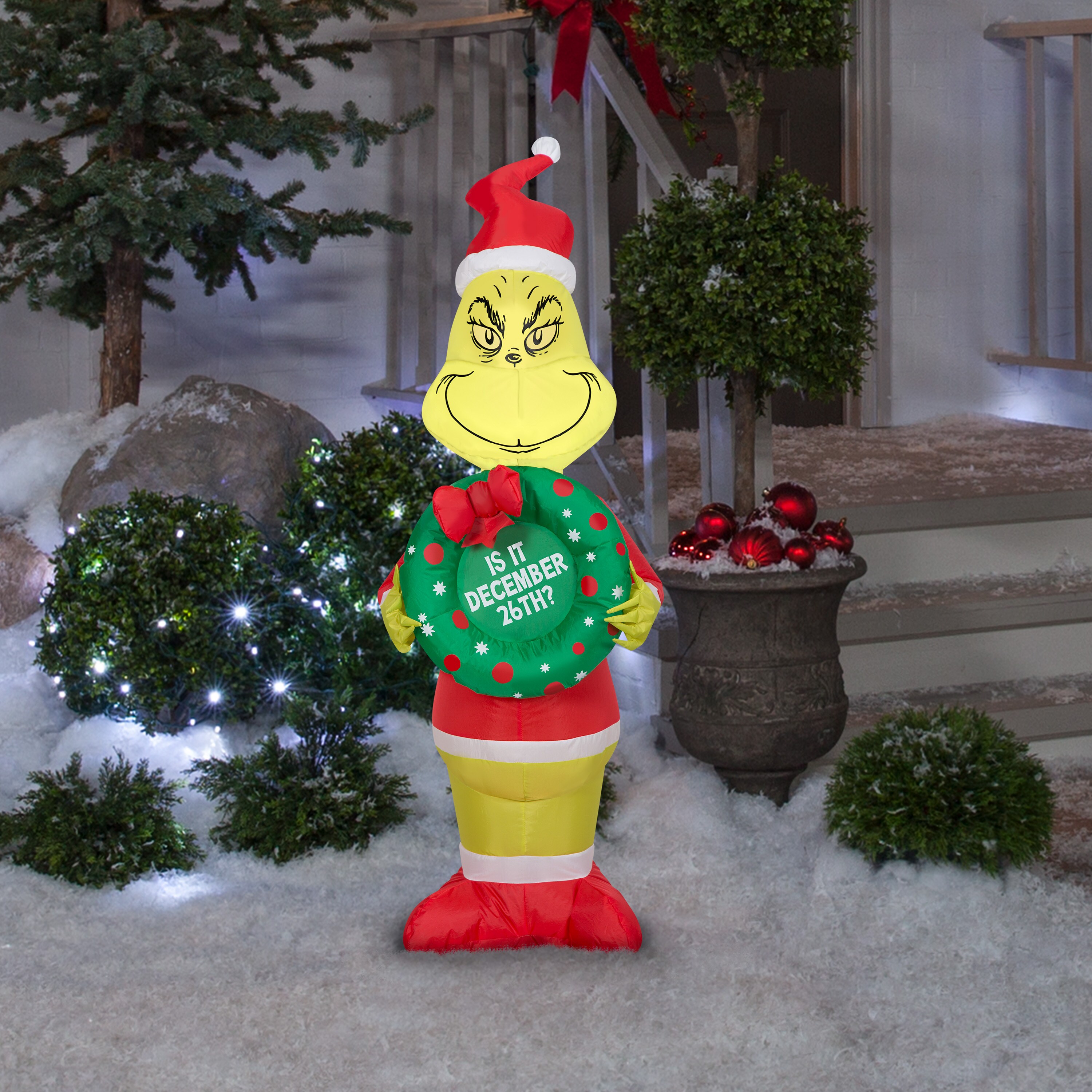 Grinch 3.51-ft Lighted Dr. Seuss The Grinch Christmas Inflatable