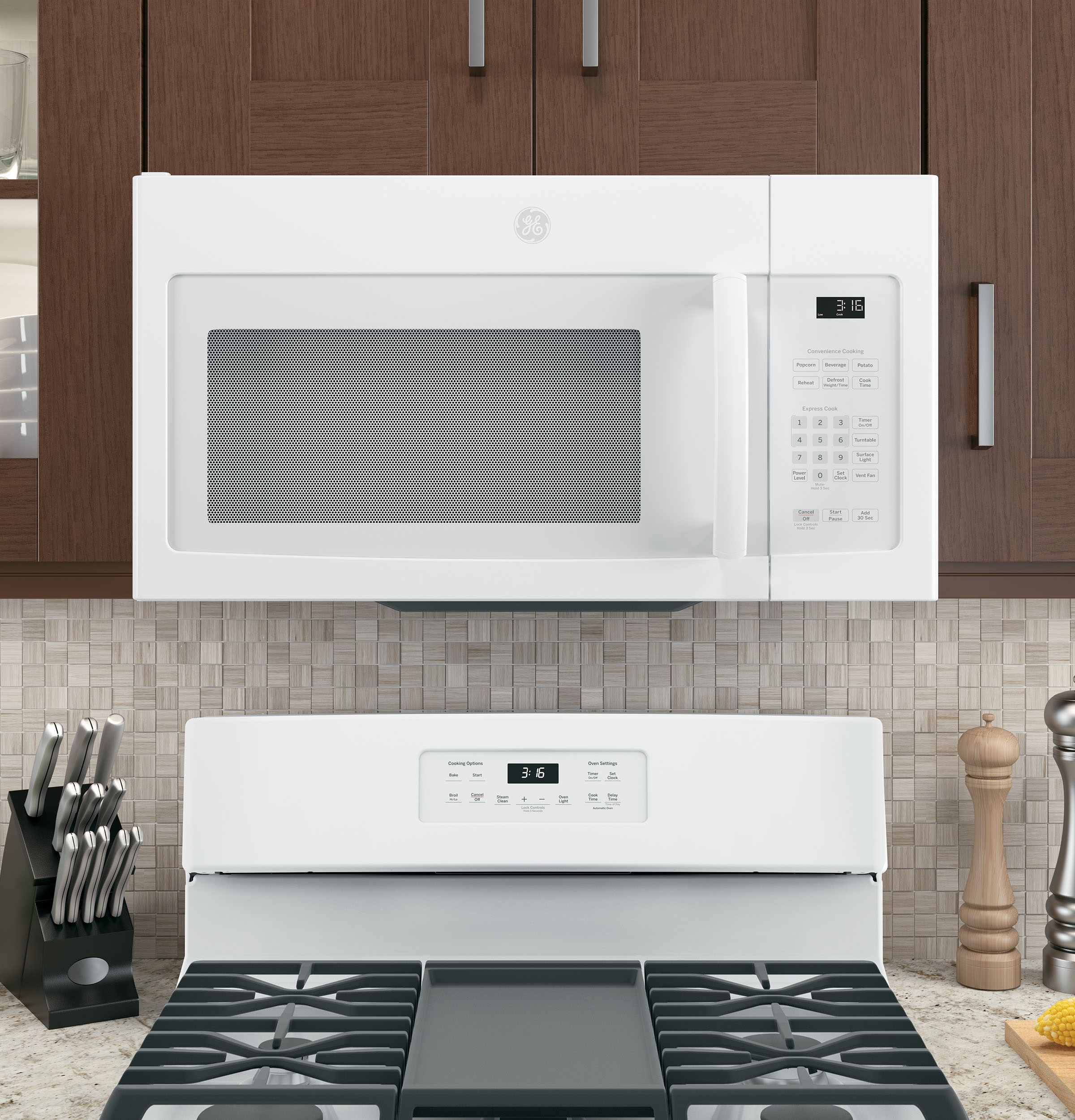 GE® 1.6 Cu. Ft. Stainless Steel Over The Range Microwave, Wiley's Interior  Furnishings & Design