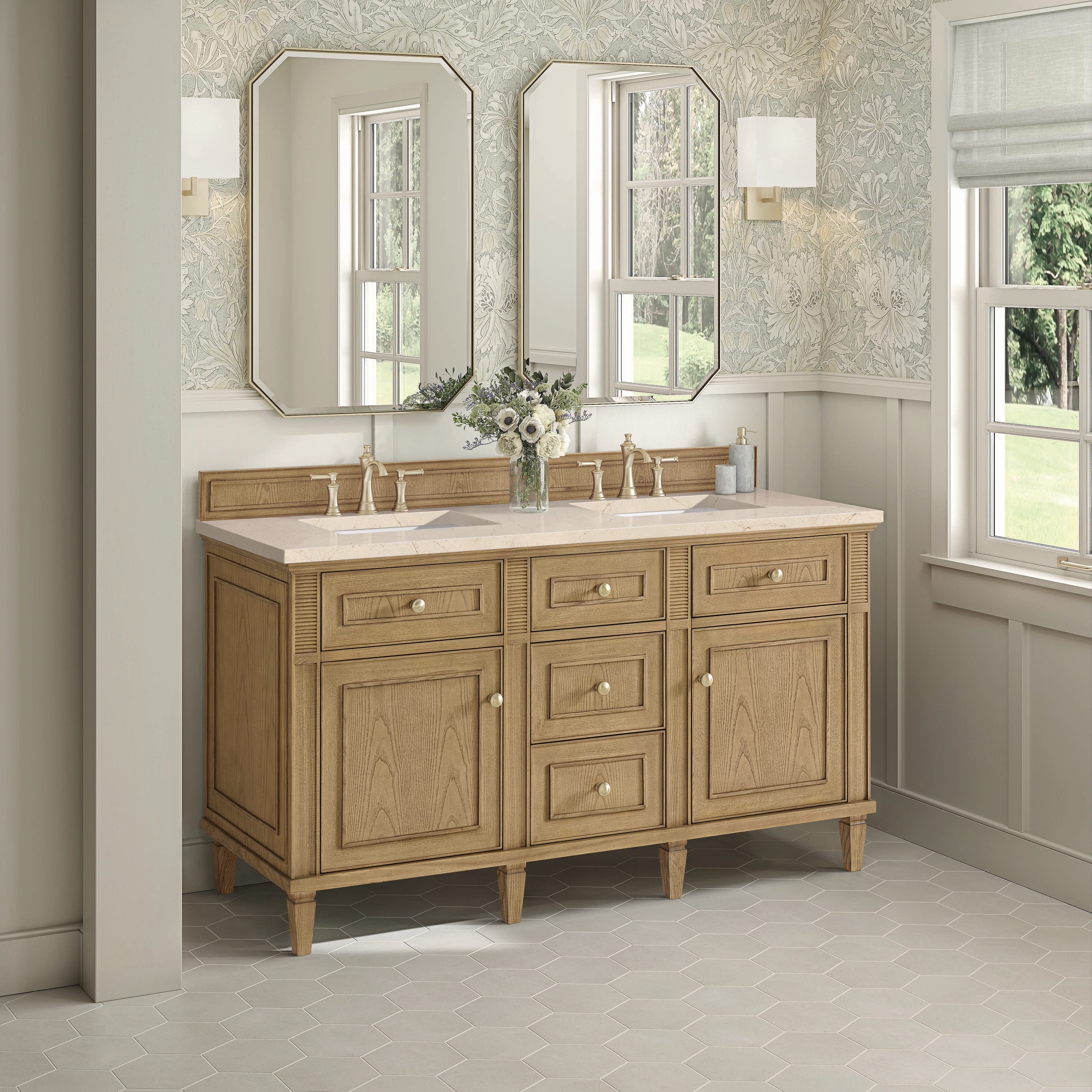 James Martin Vanities 424-V60D-LNO-3EMR Bath-Vanity-Combo - View #3