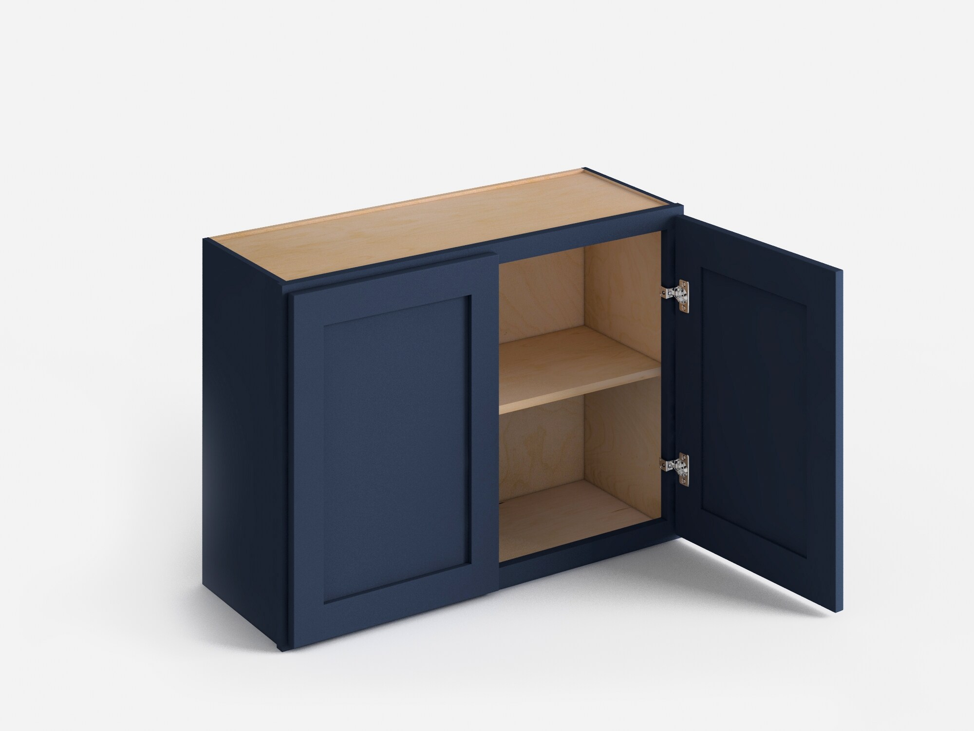 Valleywood Cabinetry 30-in W x 12-in H x 12-in D Marine Blue Birch Wall Ready To Assemble Plywood Cabinet (Flat Panel Shaker Door Style)