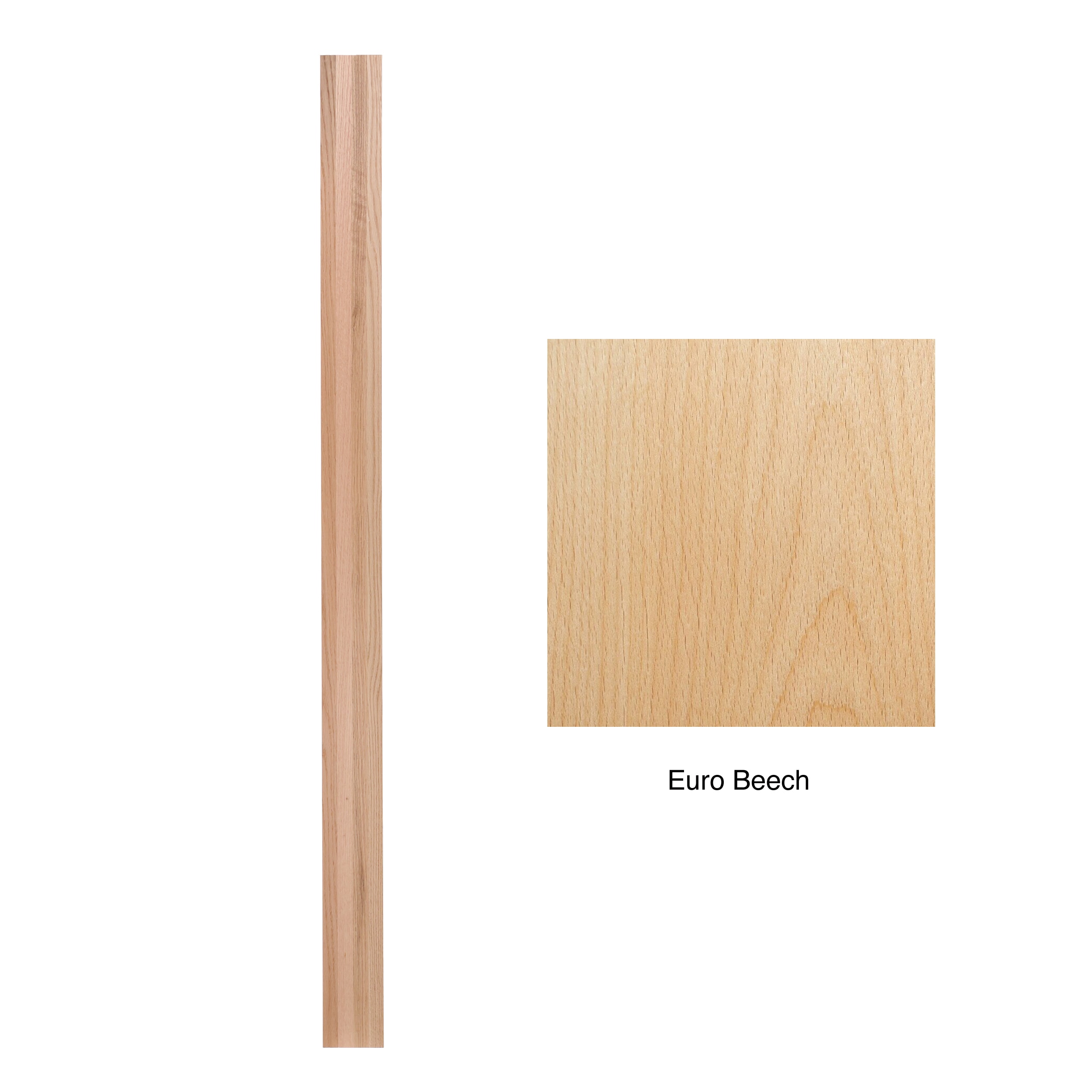 RELIABILT WG35056EBCH 56-in x 3.5-in Unfinished Beechwood Modern Universal Stair Newel Post