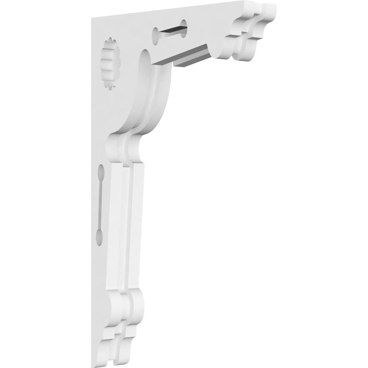 Ekena Millwork CORP01X08X14CE 1.875-in x 8-in x 14-in Cena Unfinished White PVC Paintable Corbel