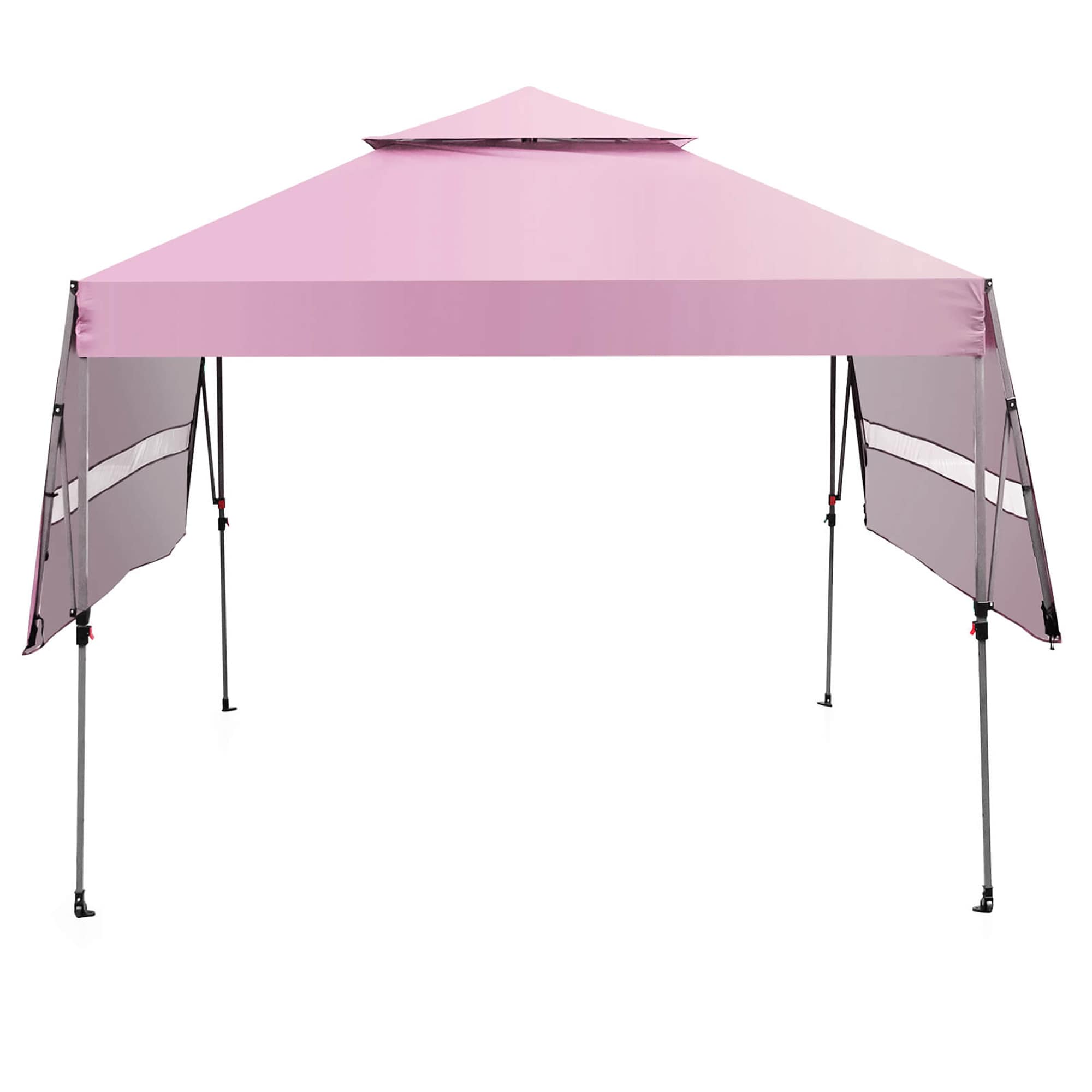 Costway HCST07058 10-ft x 10-ft Pink Gazebo with Soft Top Roof