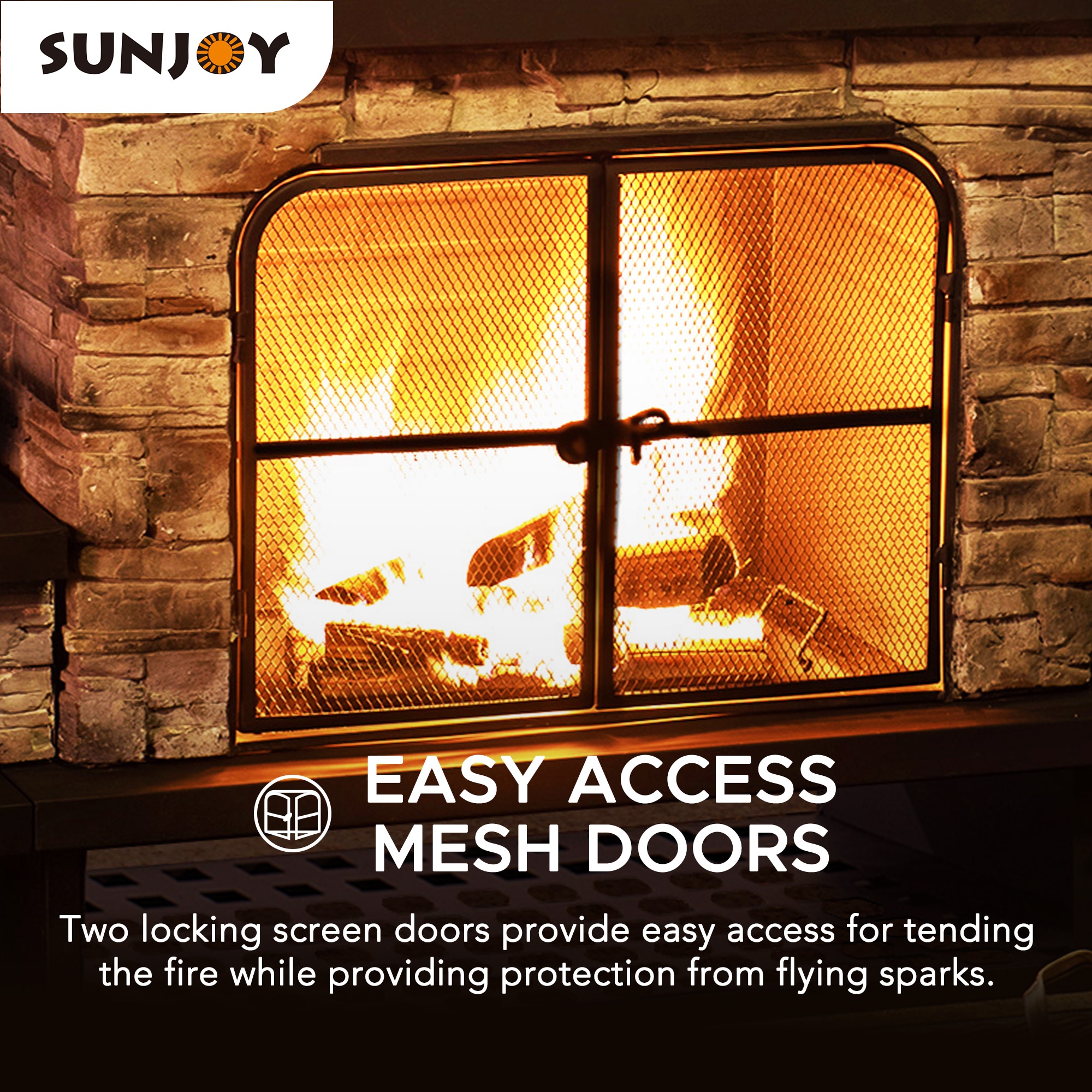Sunjoy 168837 Outdoor-Wood-Burning-Fireplaces - View #4