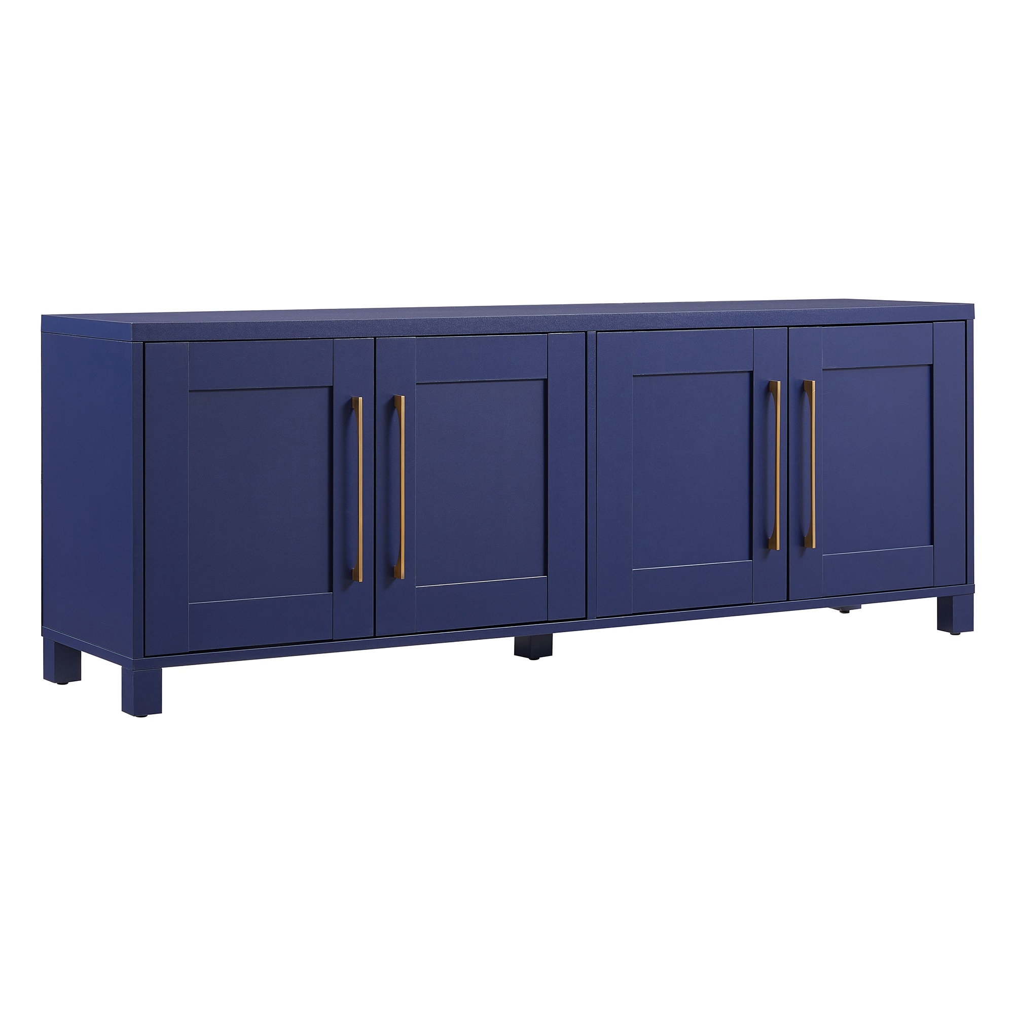 Wide Blue TV Stand with Storage - TV's up to 77 - Rochelle 