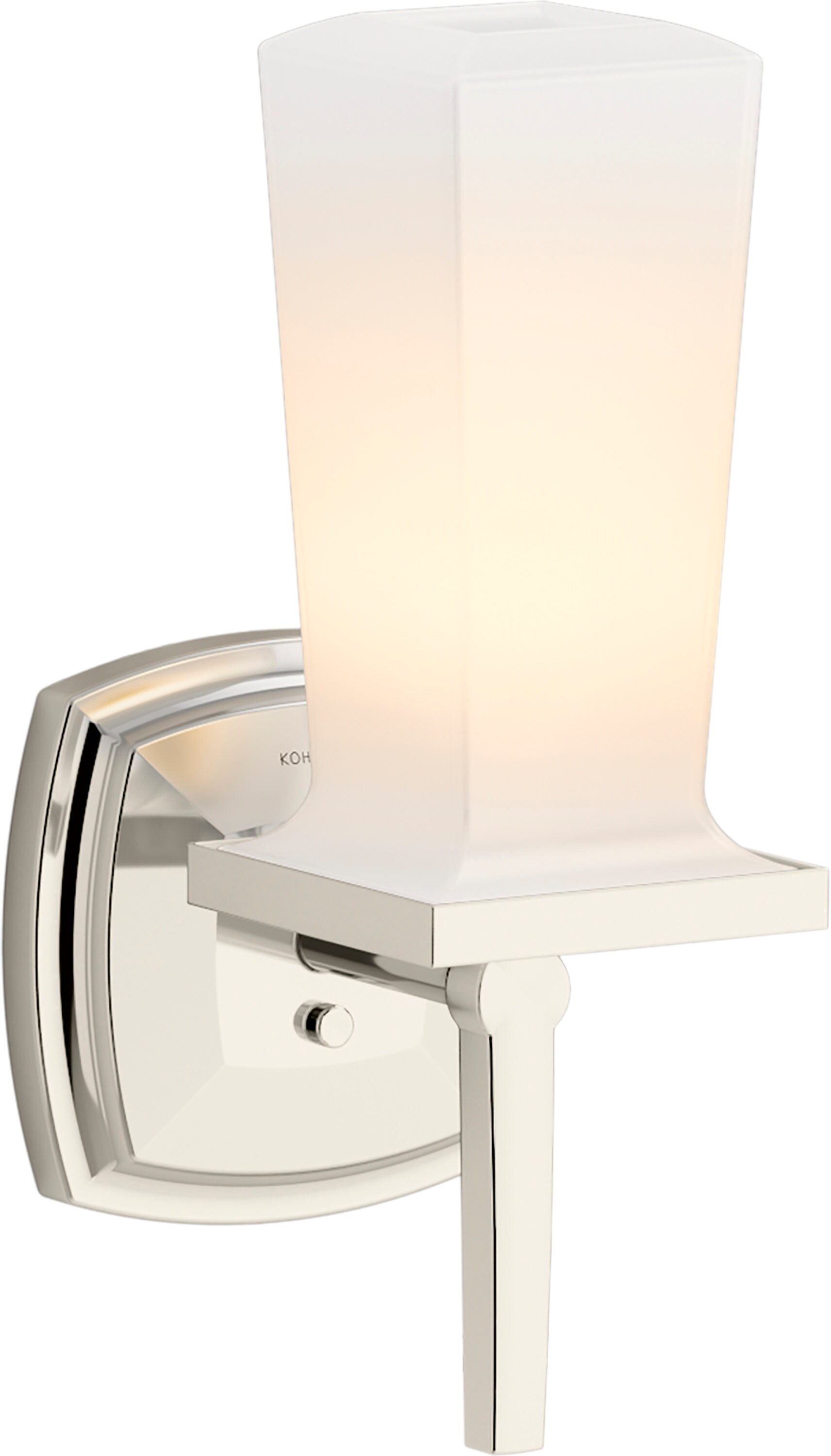 KOHLER 16268-SNL Margaux 4.81-in W 1 -Light Polished Nickel Wall Sconce