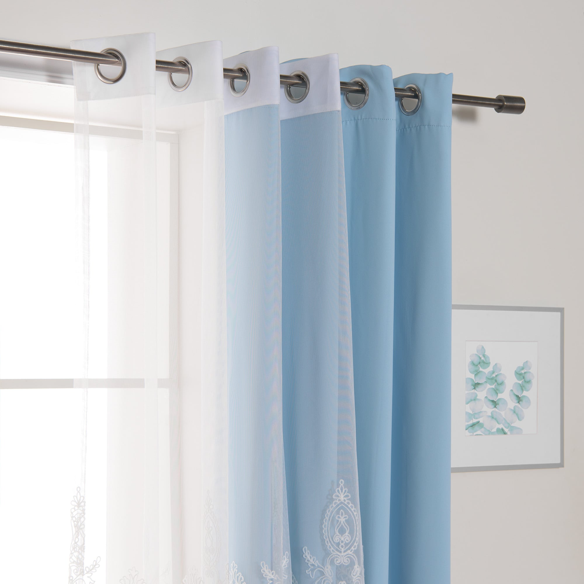 Best Home Fashion MM-TRELLIS-84-SKY curtains - View #4
