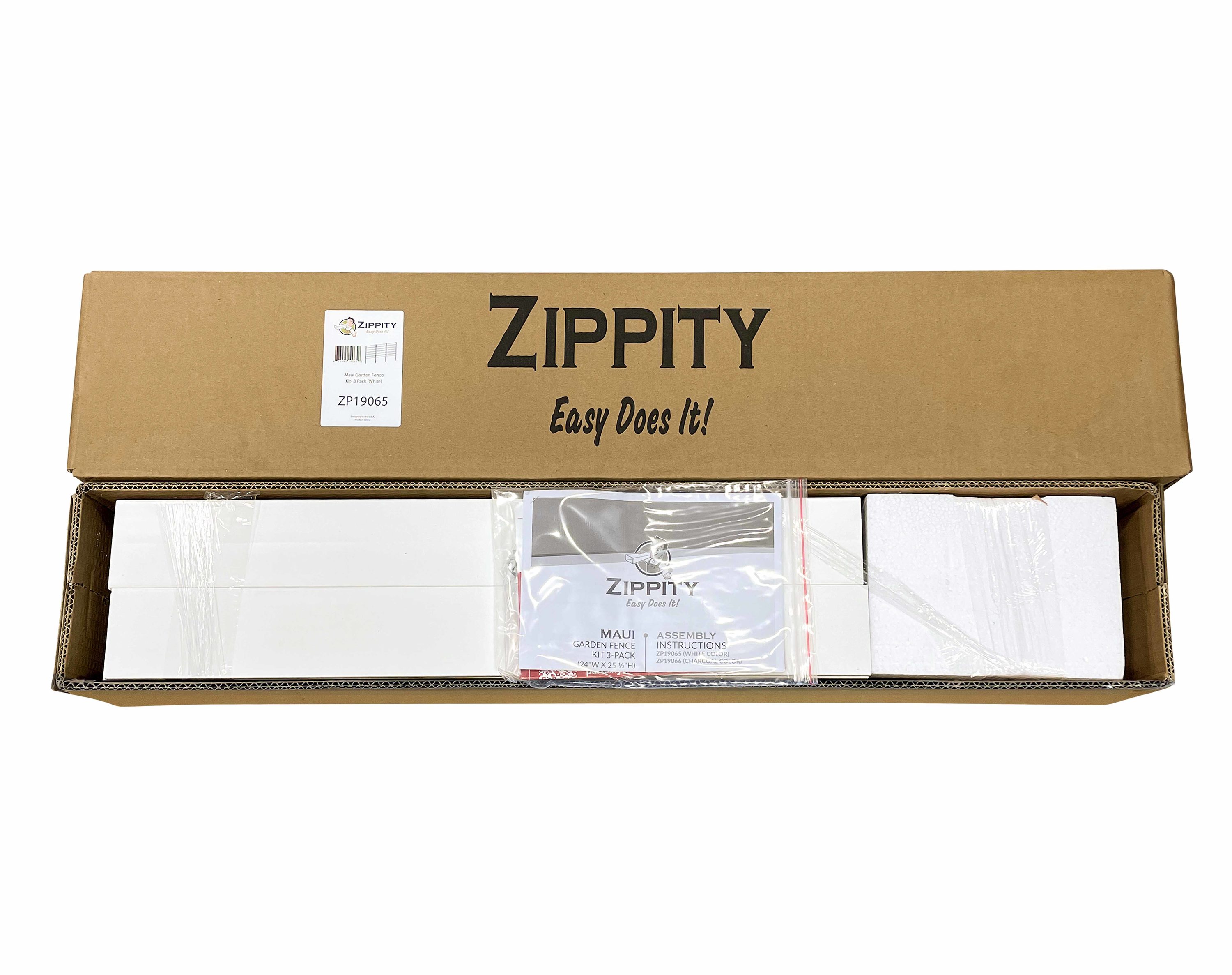 Maui 2-ft White Vinyl Square-Top Garden Fence Panels