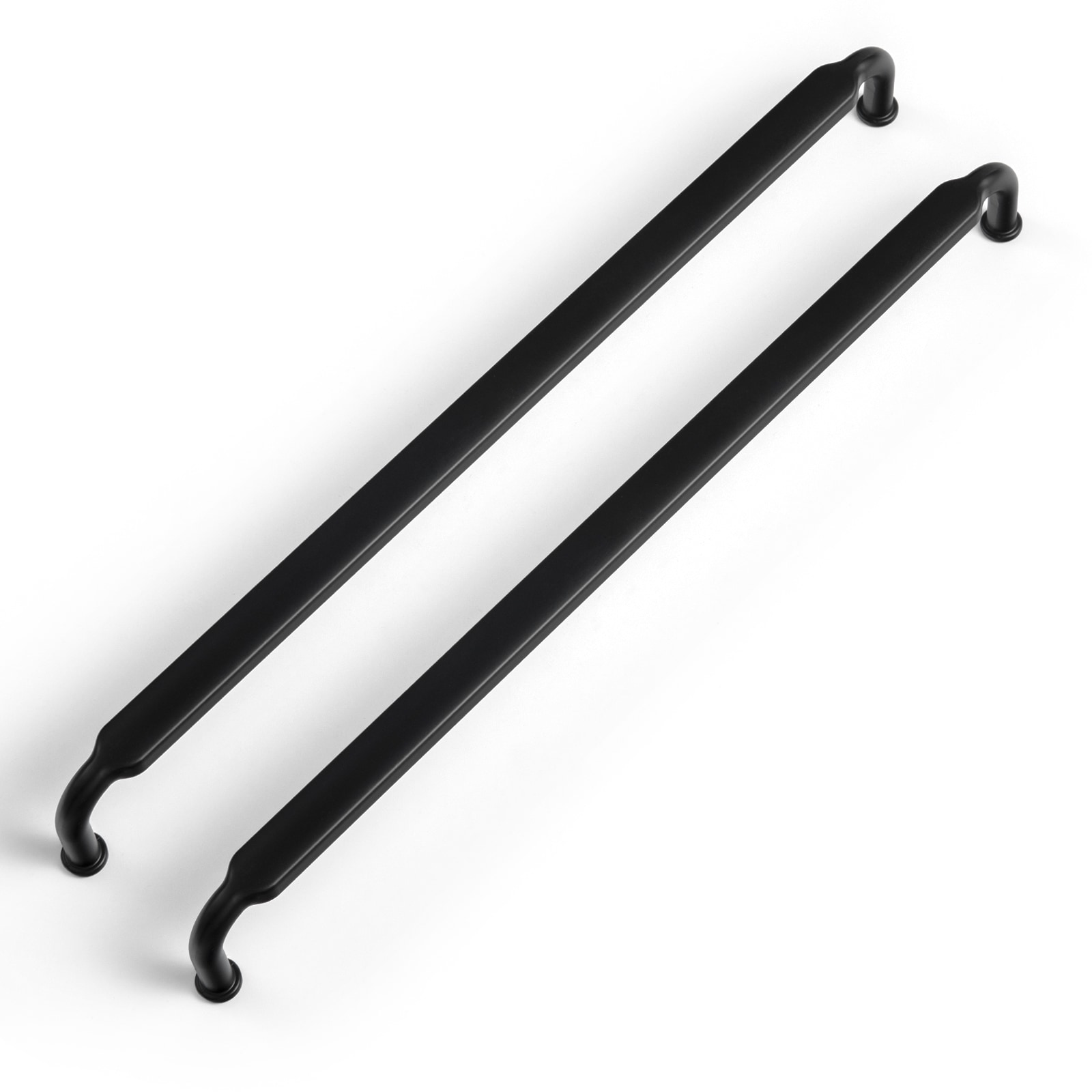 Miaokesen 2202B-256 10-1/16-in , 256mm Center to Center Matte Black Arch Handle Drawer Pulls 6 -Pack