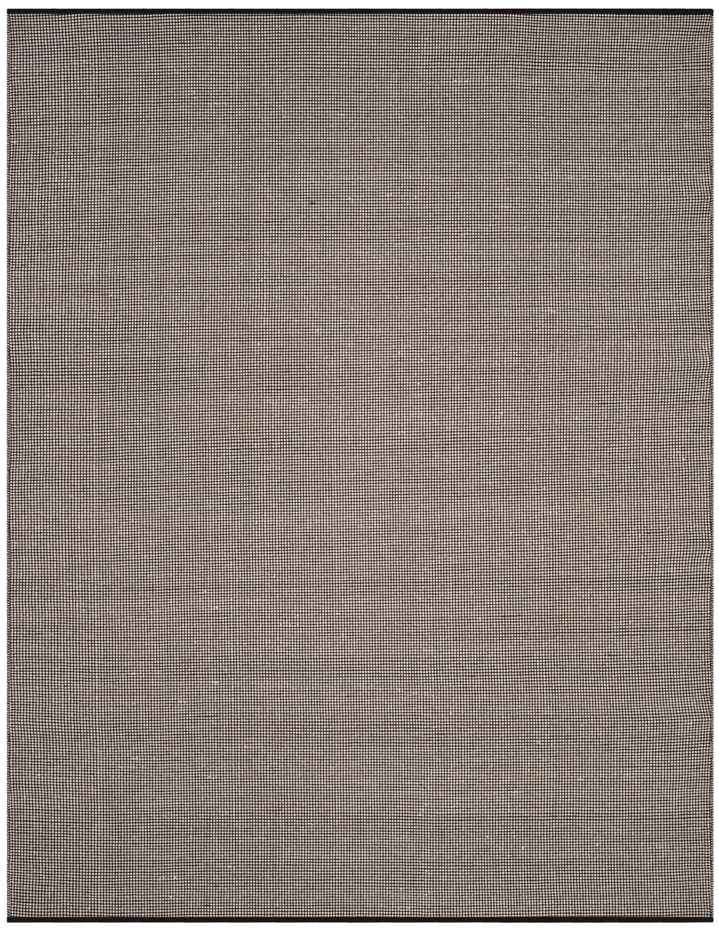 Coastal Breeze Ivory/Black Cotton 8' Round Area Rug