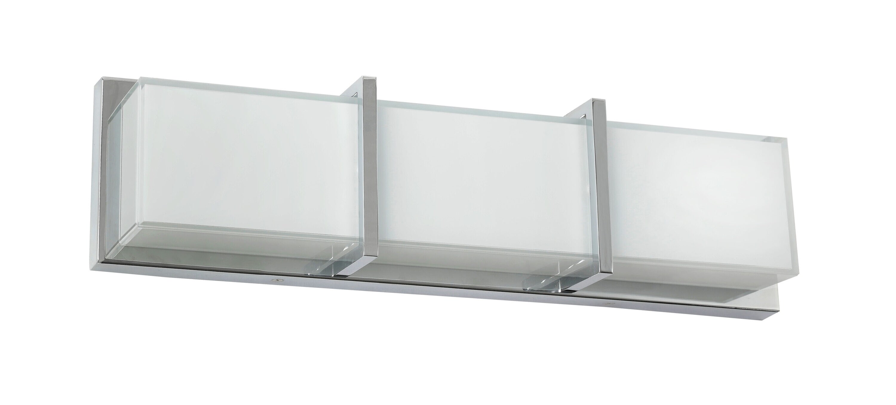 allen + roth Brighton 20-in 3-Light Polished Chrome LED Modern ...