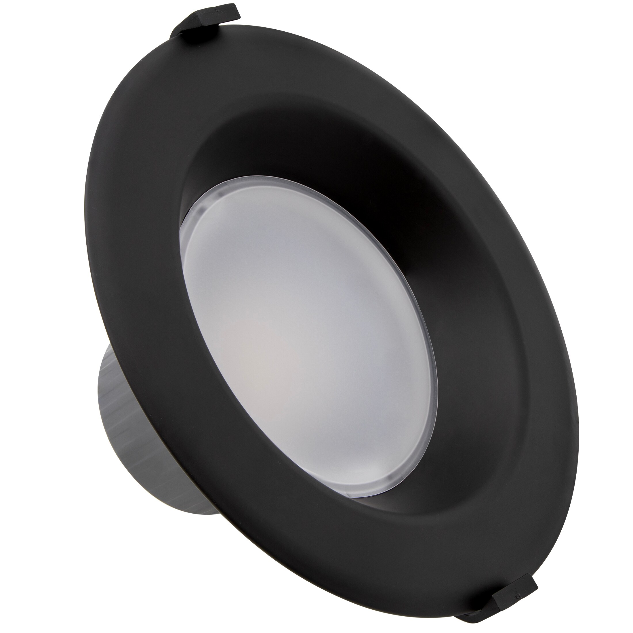 Black 6-Inch Recessed LED Downlight with Selectable Color Temperature